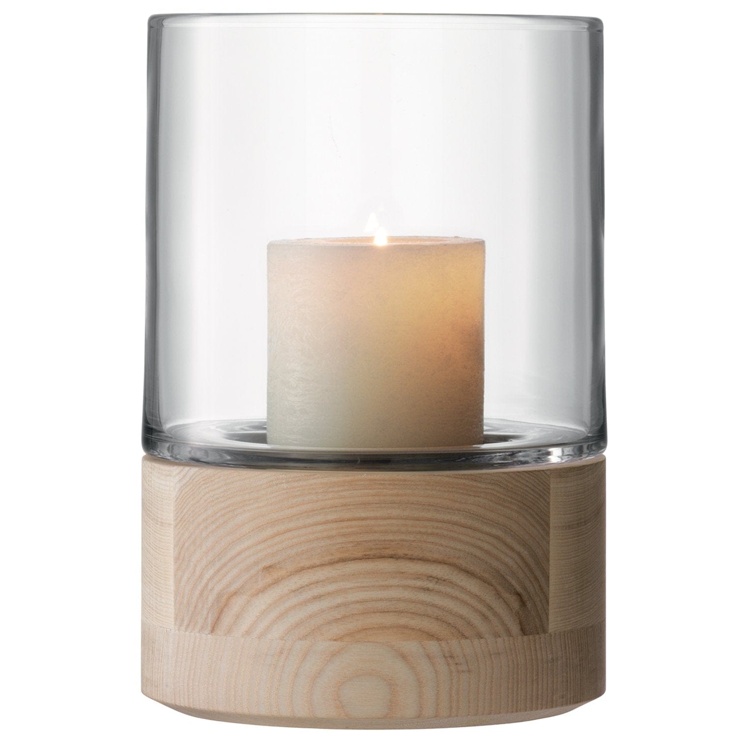 LSA Lotta Lantern Clear& Ash Base  