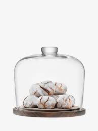 LSA City Dome & Walnut Base Clear