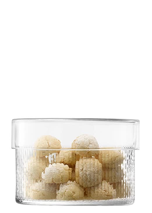 Wicker Container & Lid Ø19cm/H12.5cm