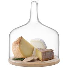 LSA Cloche Dome & Oak Base Clear