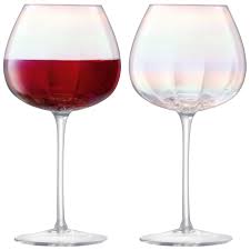 Pearl Red Wine Glass 460ml Mother of Pearl x 2