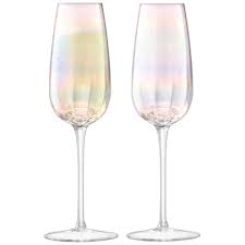 Pearl Champagne Flute 250ml Mother of Pearl x 2