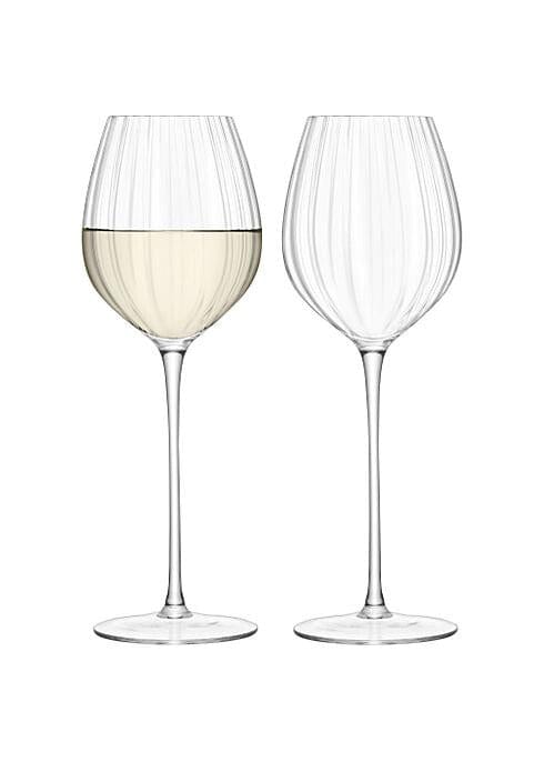 LSA Aurelia White Wine Glass Clear Optic x 2