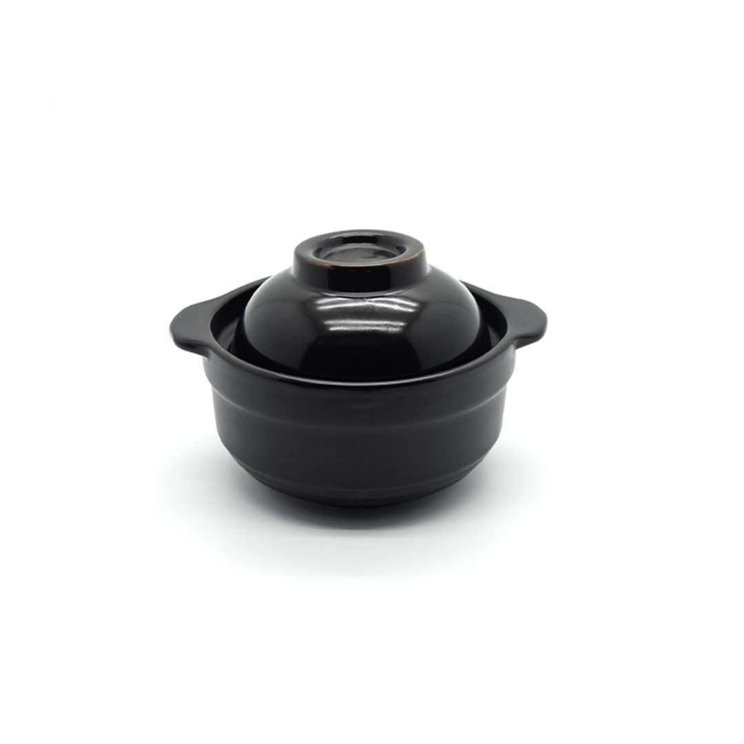Che Brucia Black Procelain Dinning Fire Bowl with Cover 16.5 cm