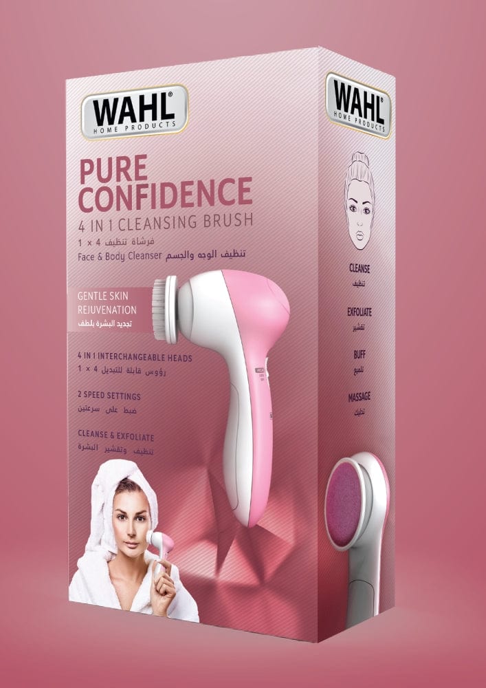 WAHL PURE CONFIDENCE 4 in 1 CLEANSING BRUSH FOR FACE & BODY - 05080-027