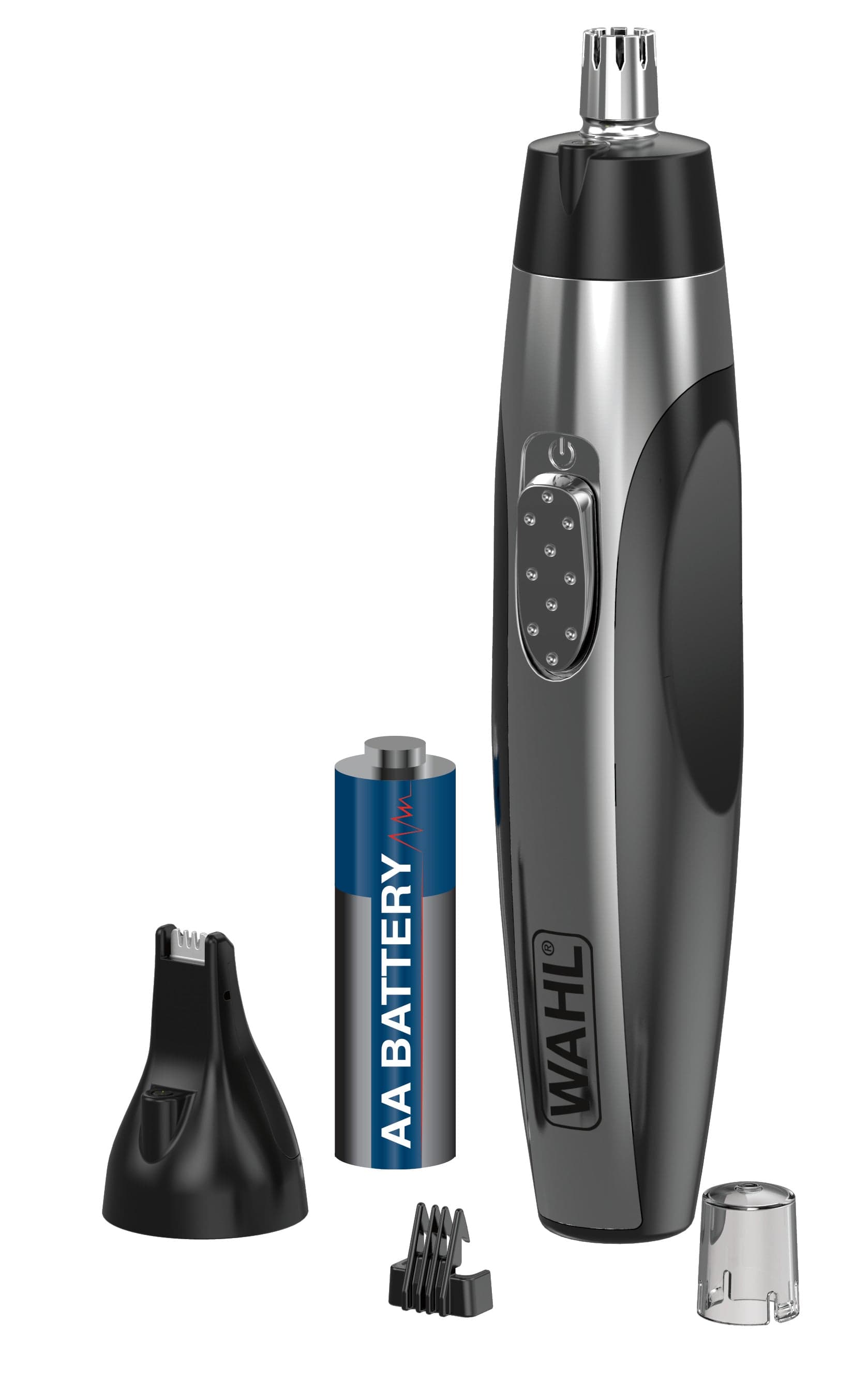 WAHL EAR NOSE & BROW BATTERY OPERATED 2-IN-1 DELUXE LIGHTEDTRIMMER - 5546-216