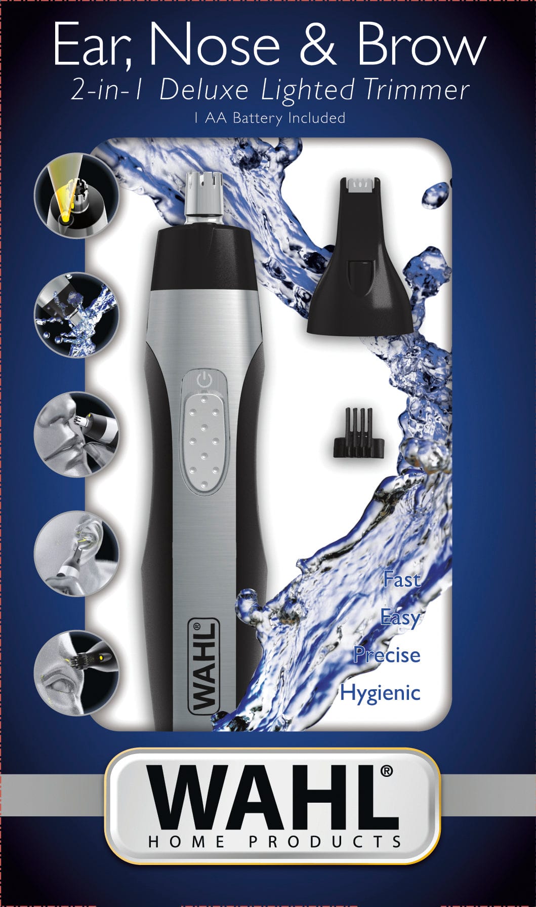 Wahl Ear Nose & Brow Battery Operated 2-In-1 Deluxe Lightedtrimmer - 5546-216