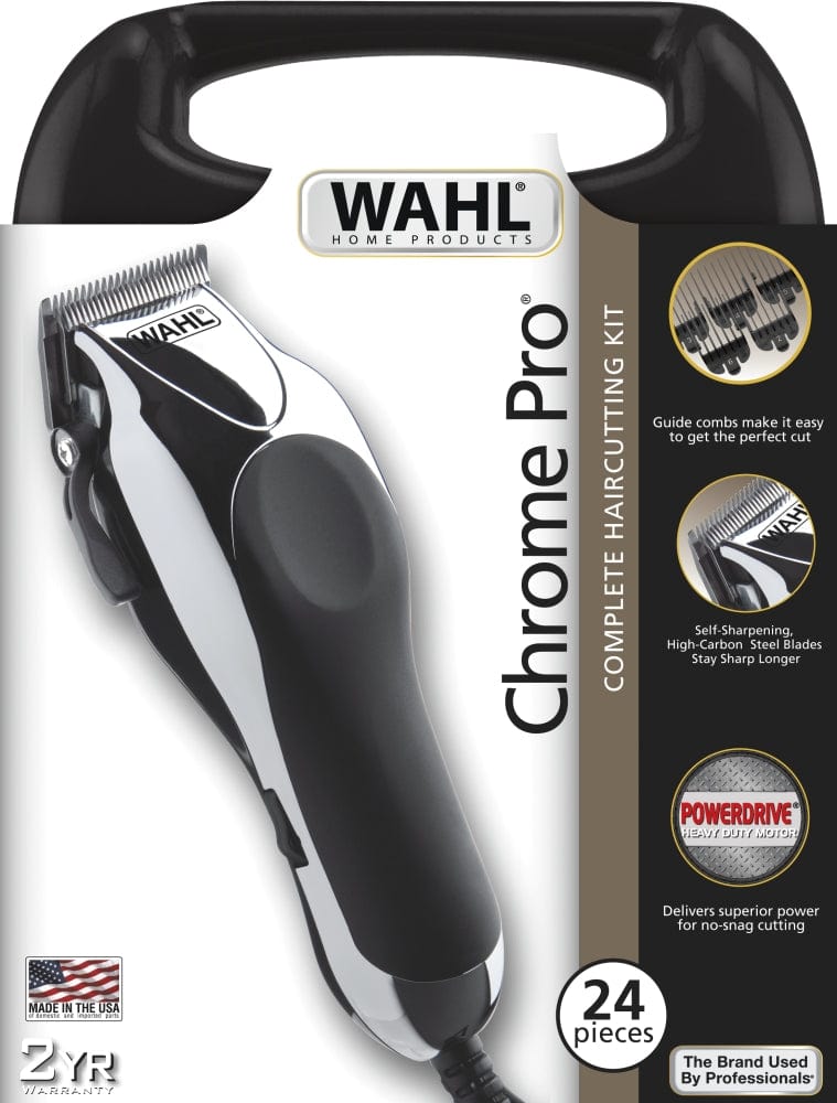 Wahl Chromepro Corded Clipper Complete Hair Cutting Kit