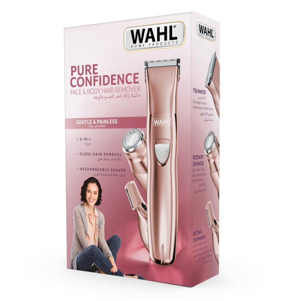 WAHL PURE CONFIDENCE 4 in 1 CORDLESS FACE & BODY HAIR REMOVER - 09865-4027