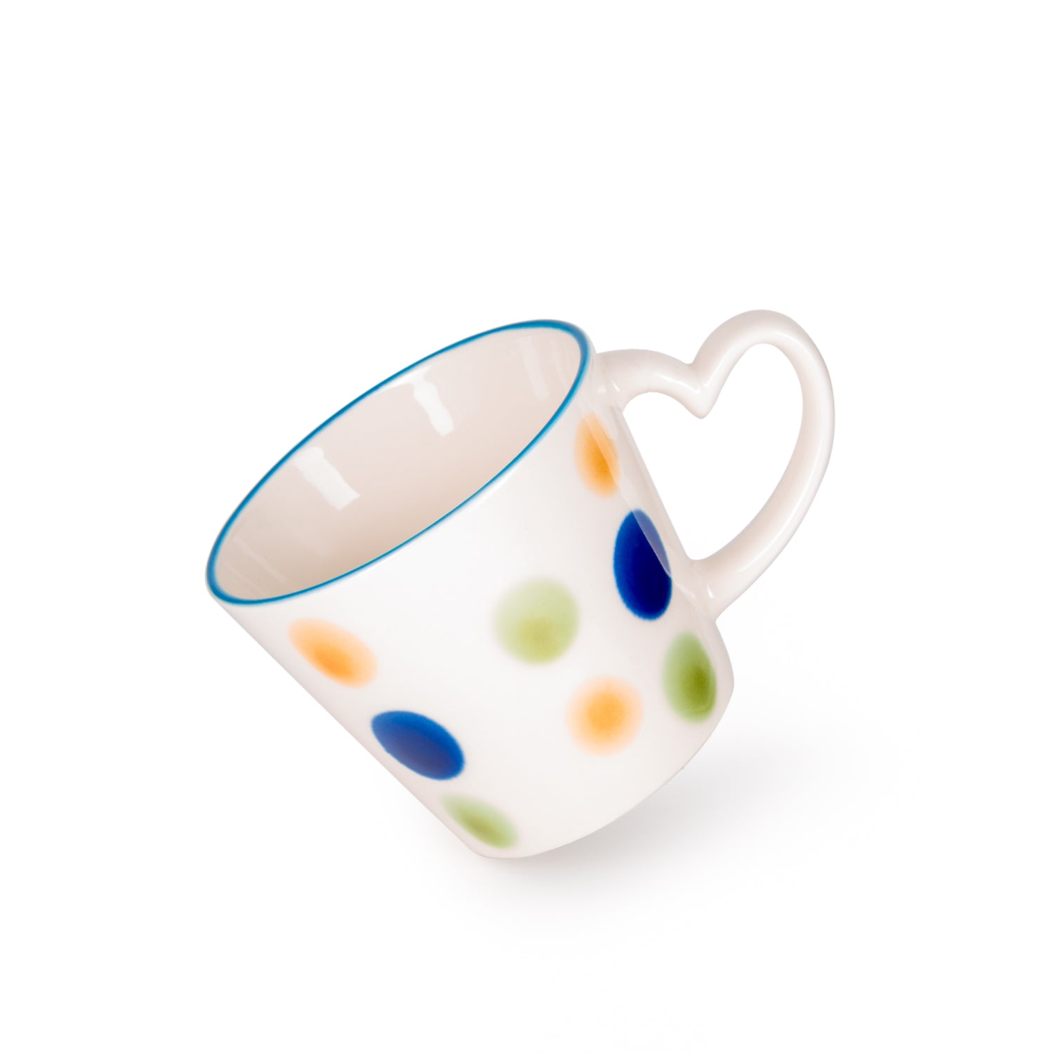 Fissman 370ml Mug with Heart Handle Porcelain with Elegant And Minimalist Design