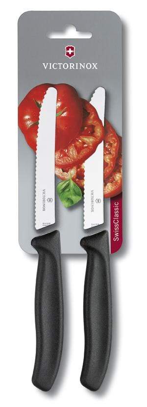 Victorinox Tomato & Sausage Knife Wavy Edge Round Tip Set Of 2 - 6.7833.B