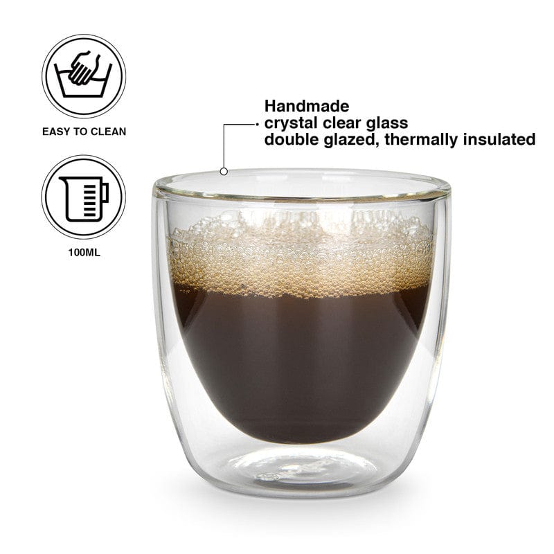 Fissman Double Wall Glasses Borosilicate 2Pc 100ml