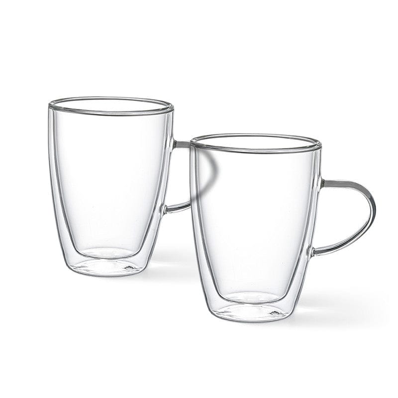 Fissman 2 Piece Double Wall Mugs 350 Ml Borosilicate Glass