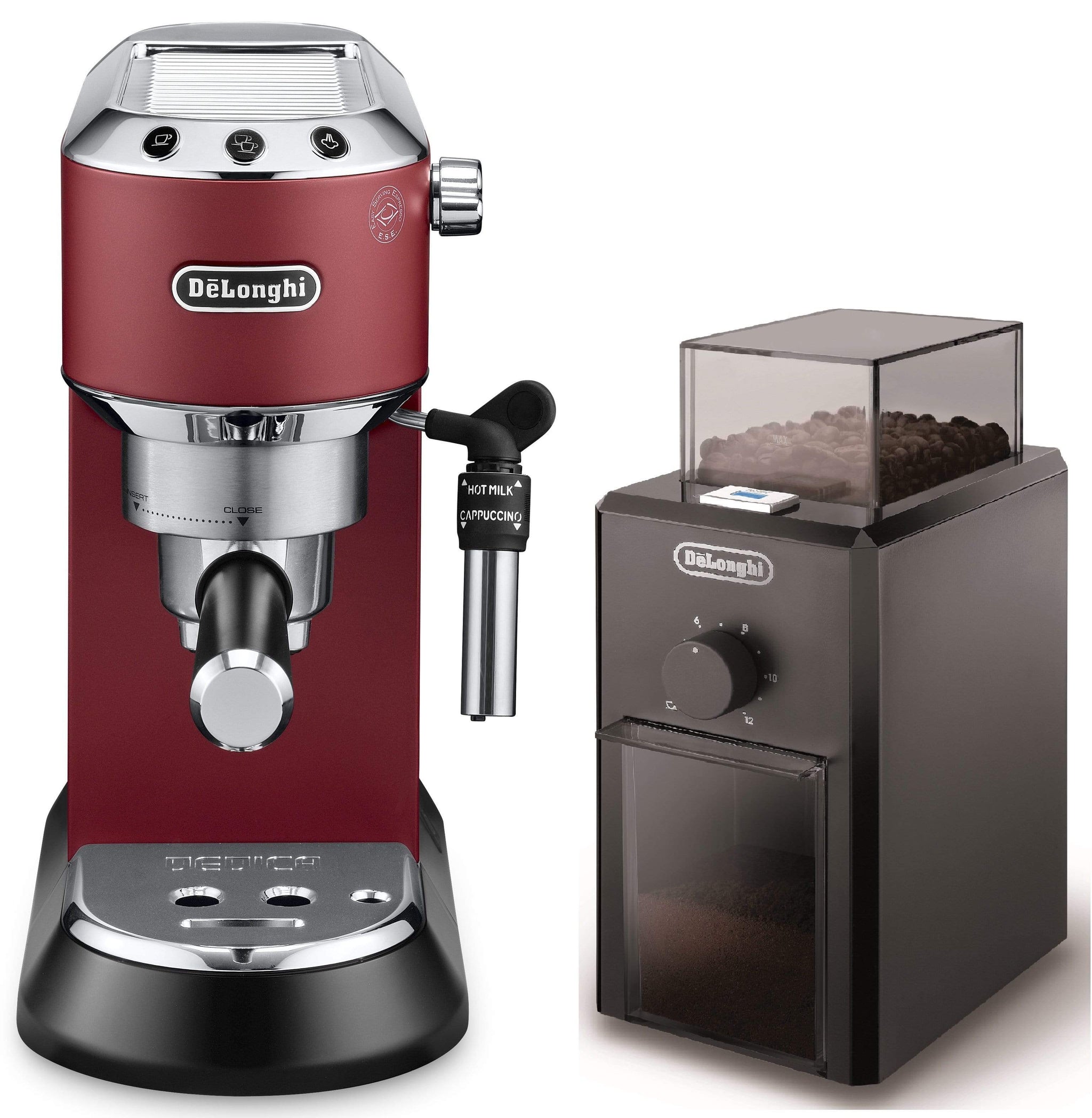 De'Longhi Dedica Style Pump Espresso Machine Red, EC685.R+KG79 (Bundle) - Jashanmal Home