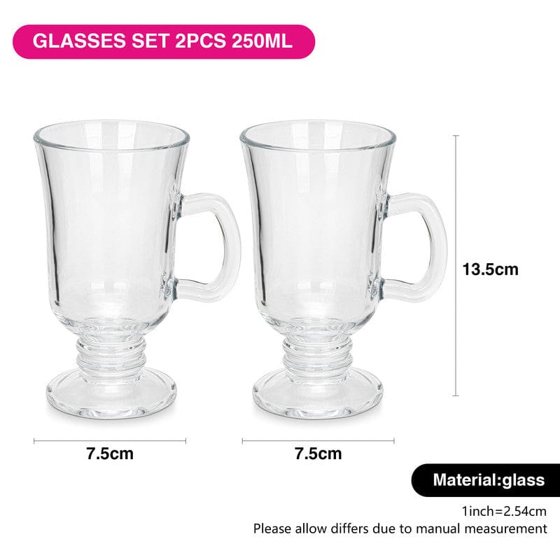 Fissman 2 Piece Mugs For Irish Coffee 250 Ml Glass