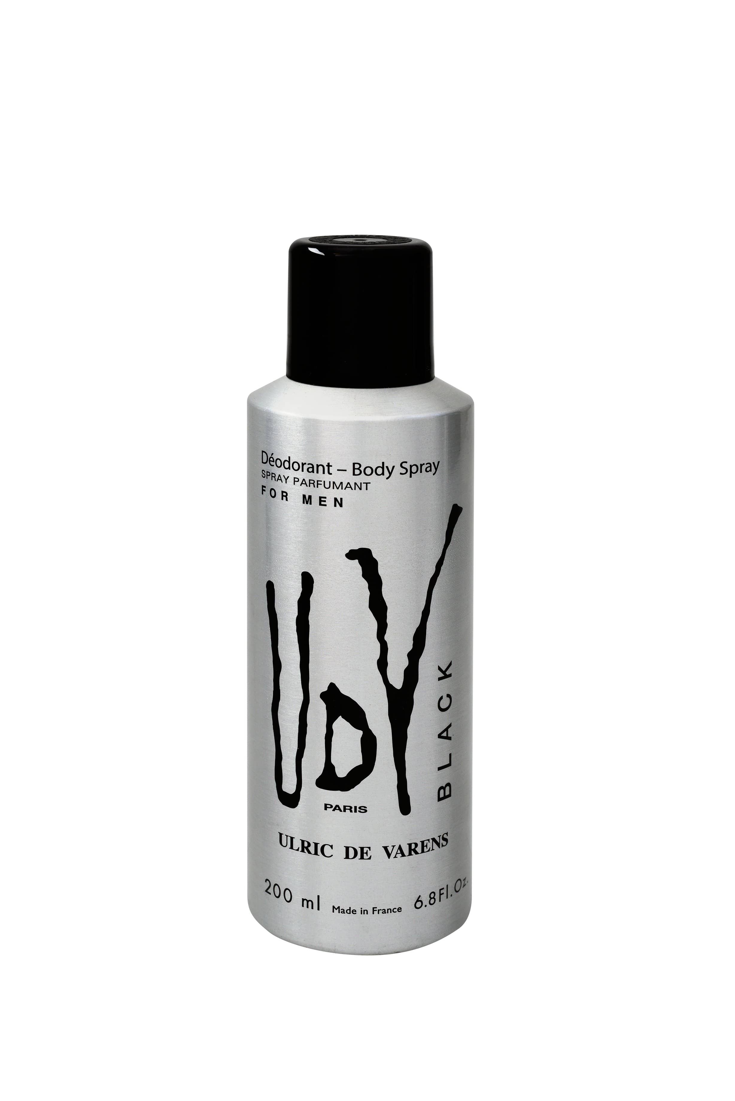 ULRIC DE VARENS Black Deodorant body spray 200 mlUDV3537 - Jashanmal Home