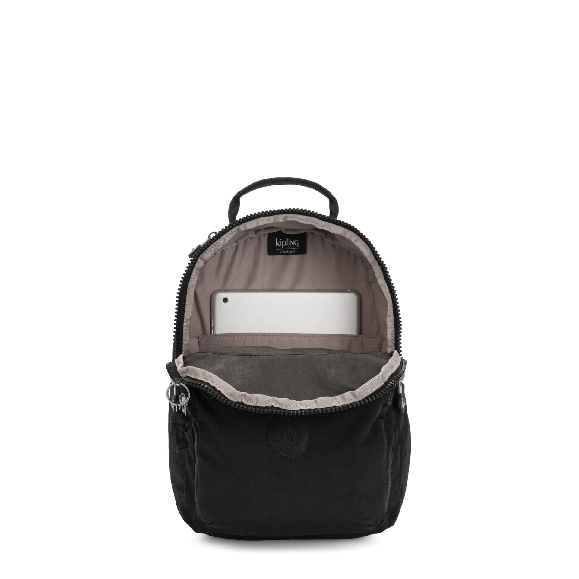 KIPLING-SEOUL S-Small Backpack (With Laptop Protection)-Black Noir-I4082-P39