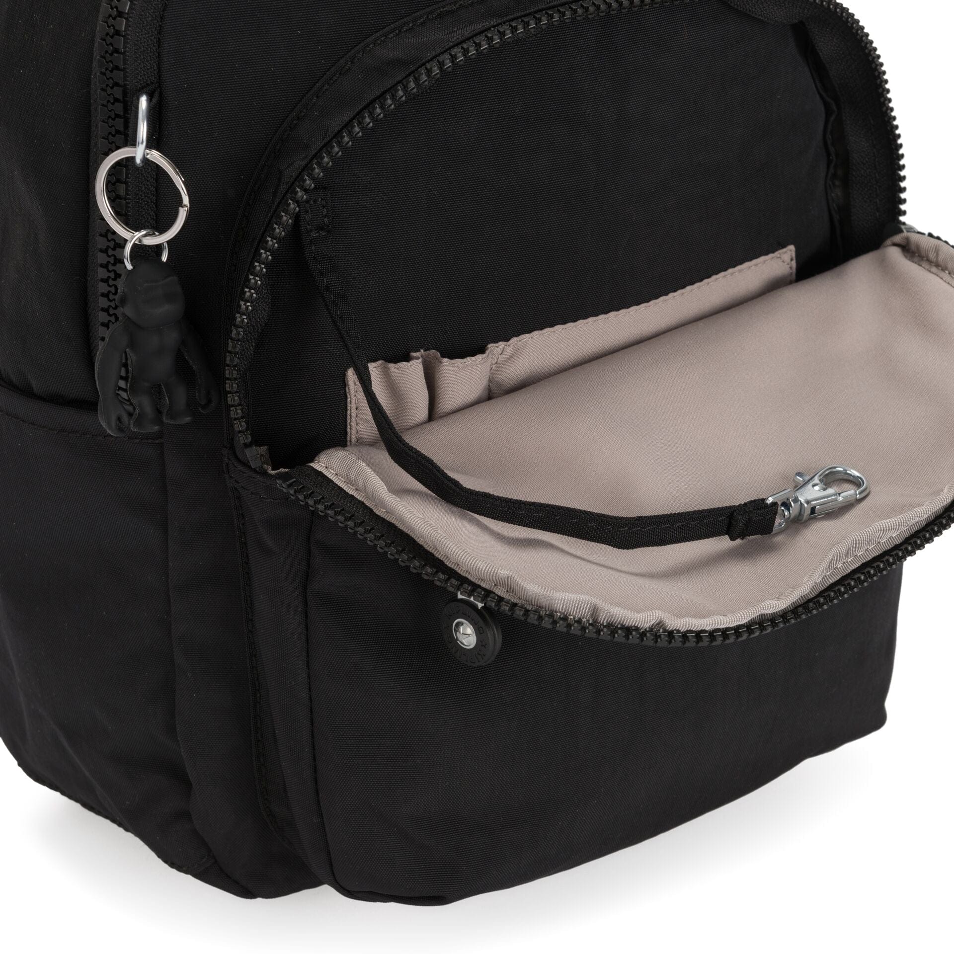 KIPLING-SEOUL S-Small Backpack (With Laptop Protection)-Black Noir-I4082-P39