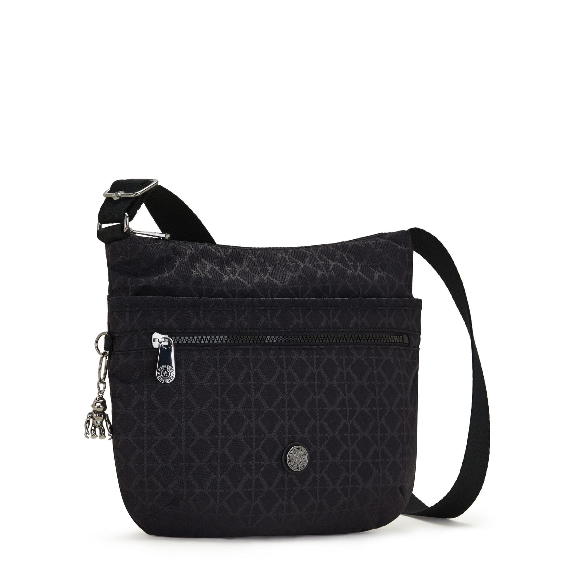 Kipling Arto Signature Blk Q Medium Crossbody Bag C2I2520-M34