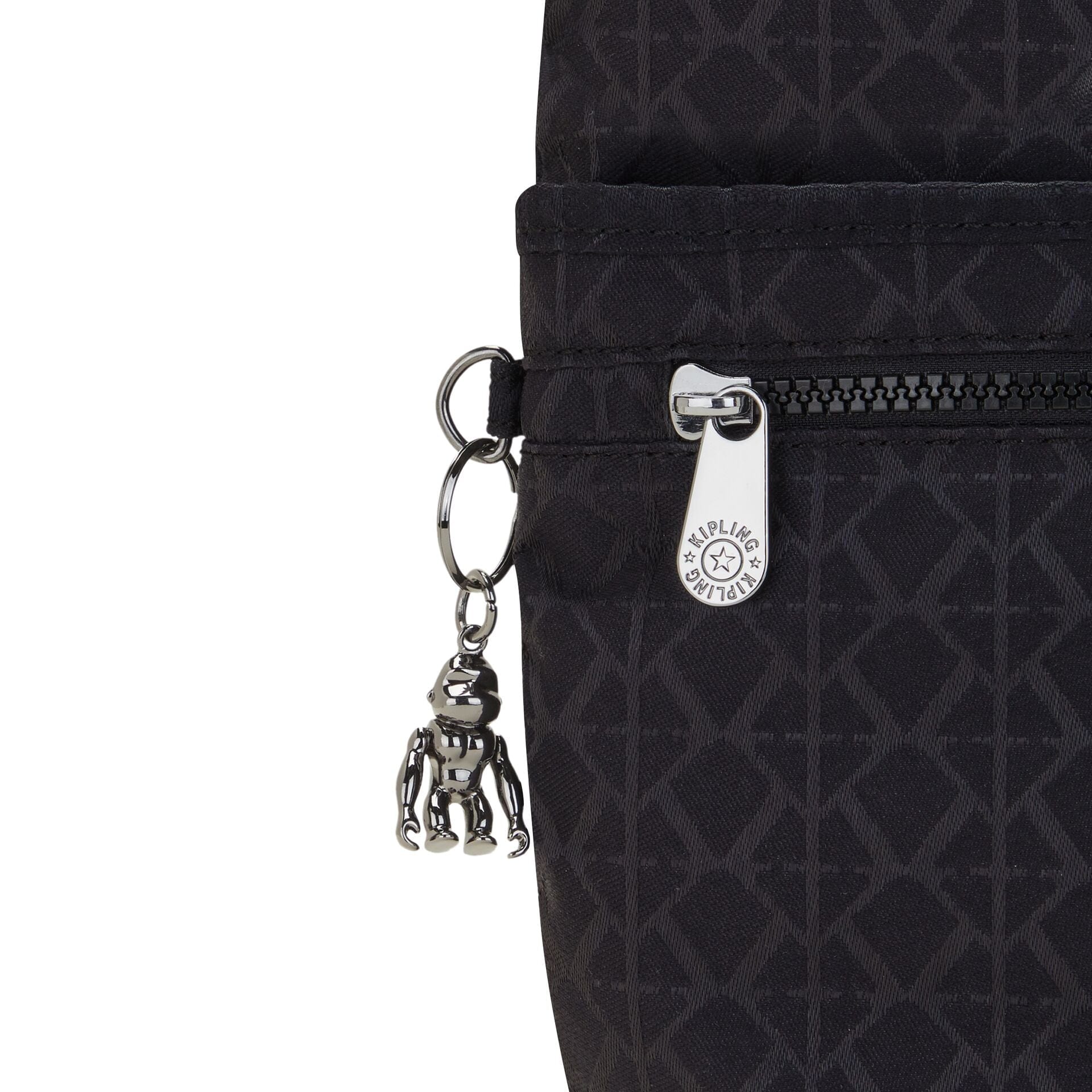 Kipling Arto Signature Blk Q Medium Crossbody Bag C2I2520-M34