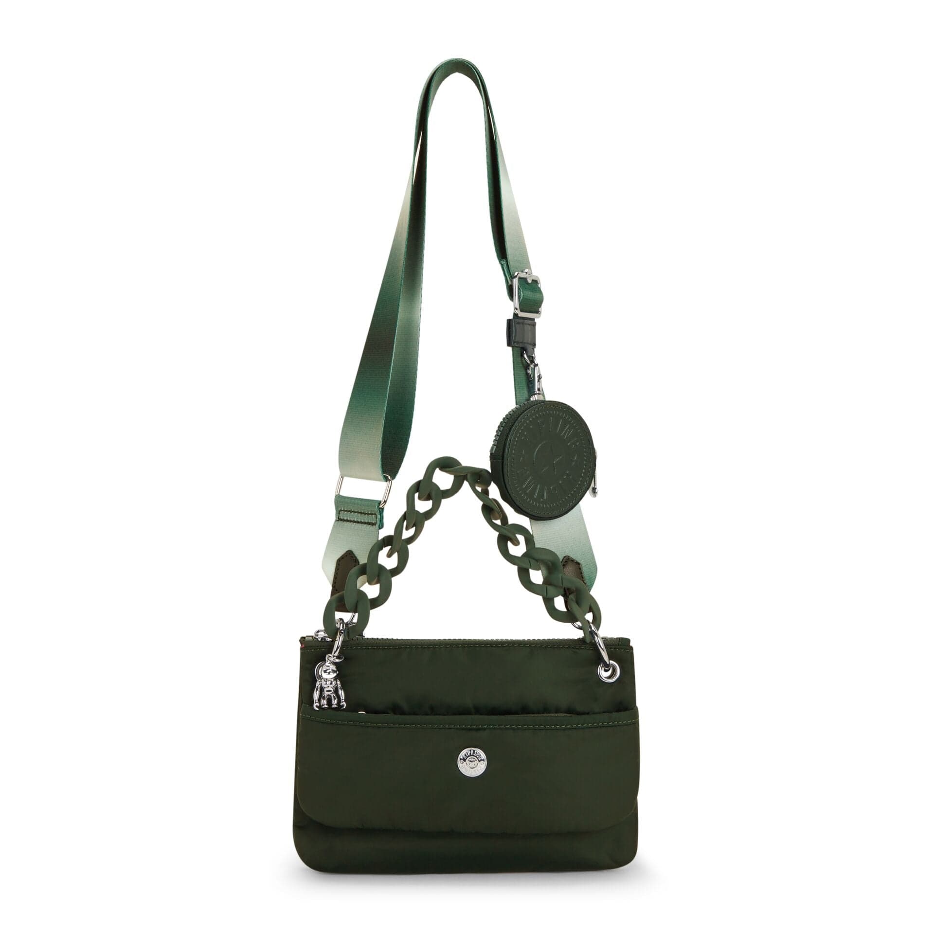 KIPLING-Kimmie-Small crossbody (with removable pouch)-VT Dark Emerald-
