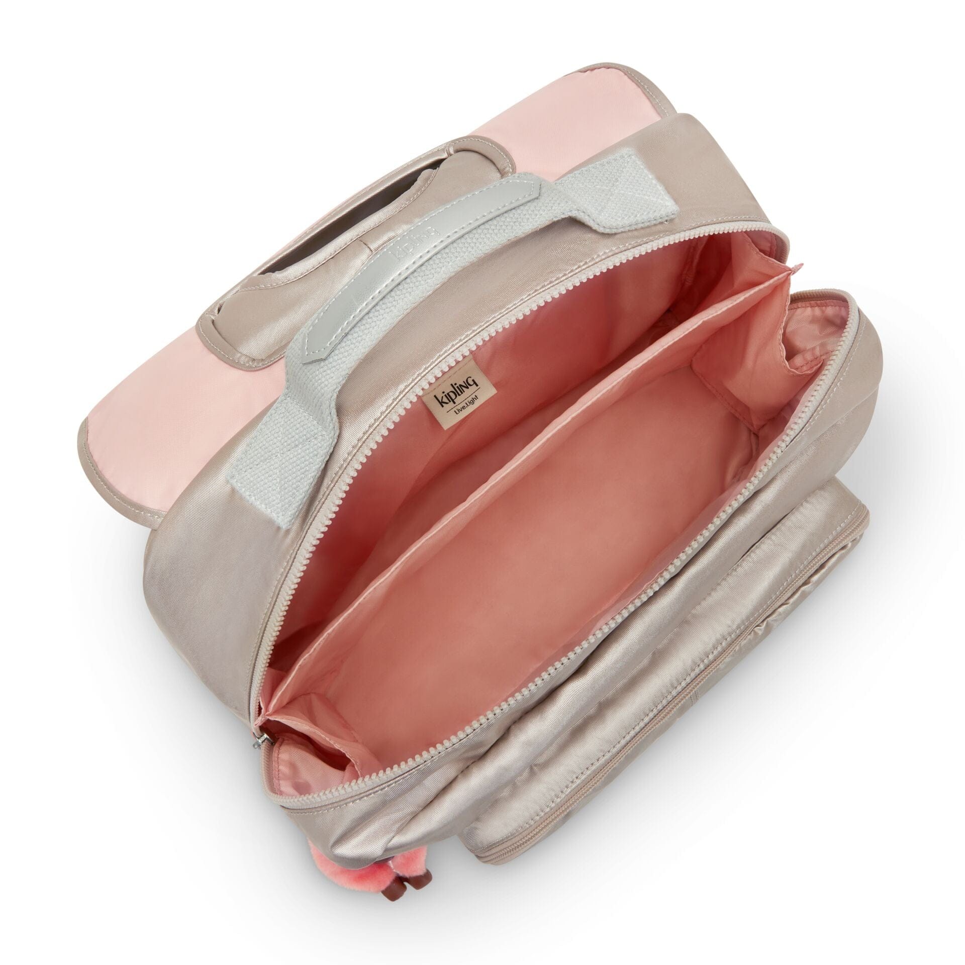 KIPLING-Iniko-Medium backpack (with laptop protection)-Soft Met Glow-I3662-T50