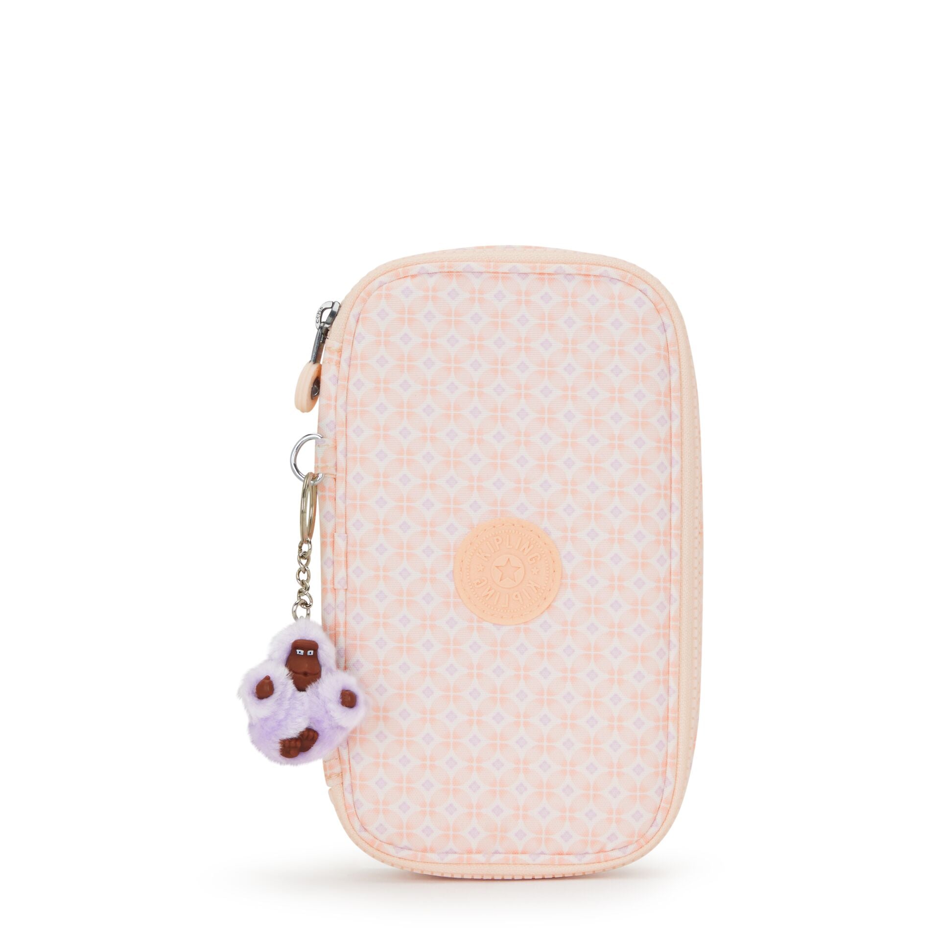 KIPLING-50 Pens-Medium pencase holds up to 50 pens-Girly Tile Prt-I3707-5EH