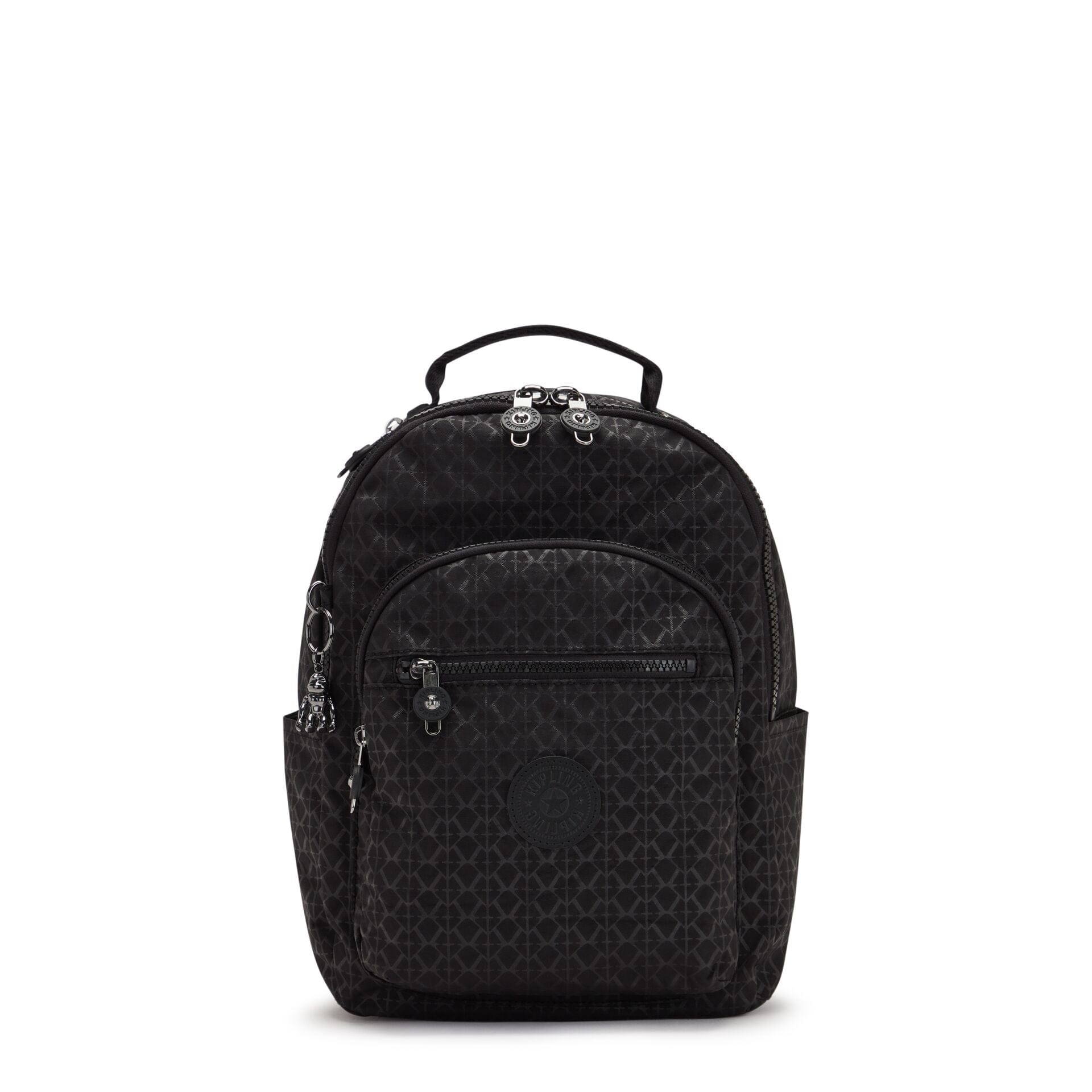 KIPLING-Seoul S-Small Backpack (With Laptop Protection)-Signature Emb-I3789-K59
