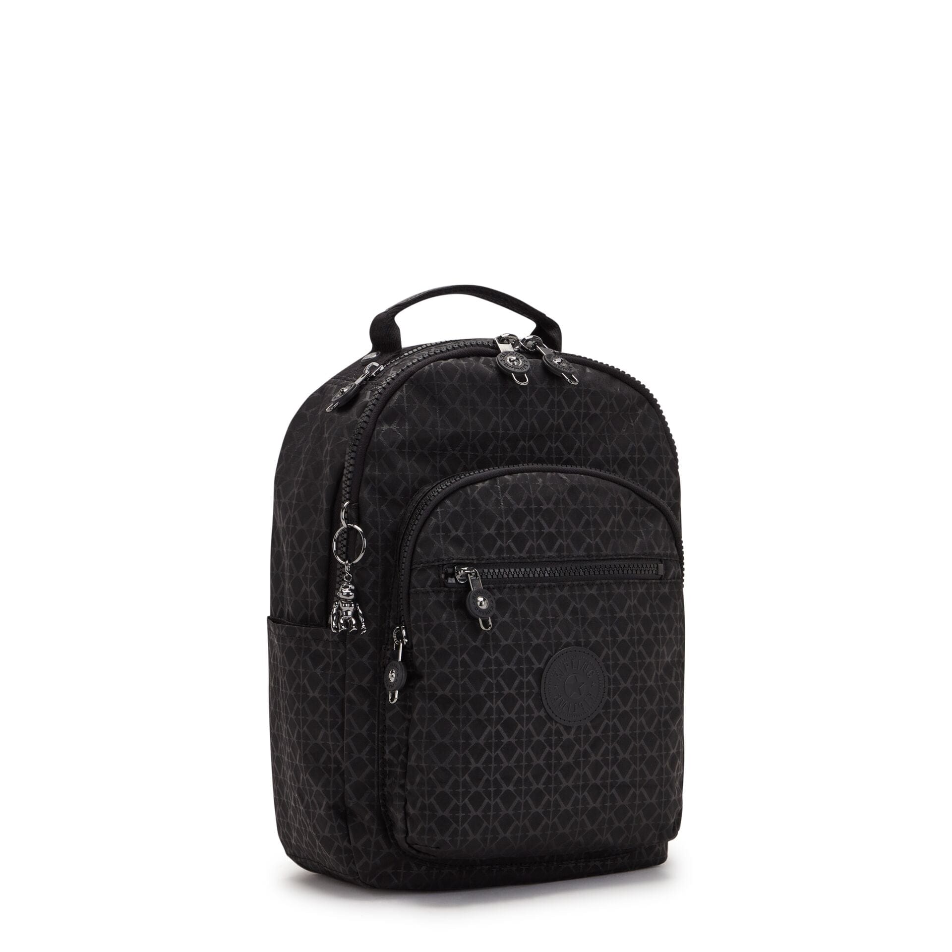 KIPLING-Seoul S-Small Backpack (With Laptop Protection)-Signature Emb-I3789-K59