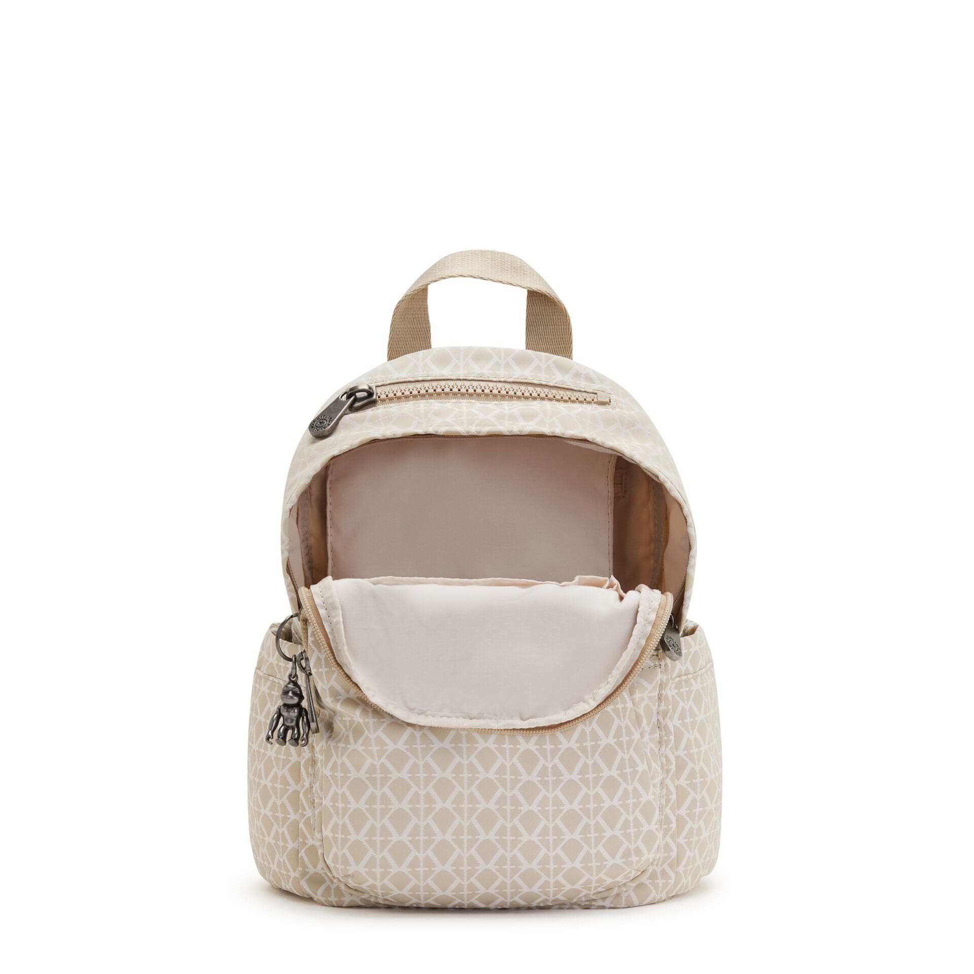Kipling Delia Mini Signature Beige Small Backpack C2I4563-R63