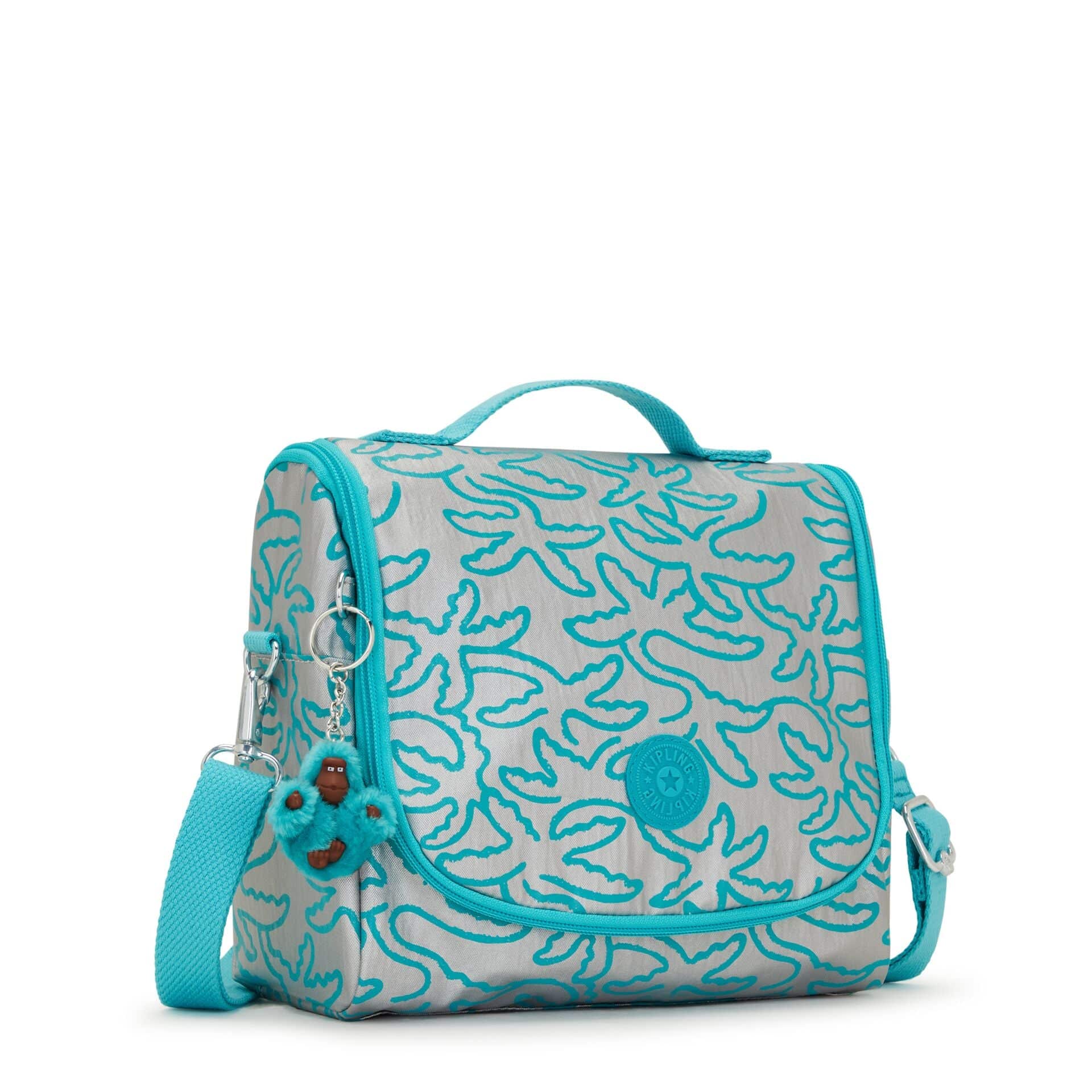 Kipling حقيبة غداء كبيرة معدنية جديدة من كيشيرو مع جراب عربة C2I5412-1PM