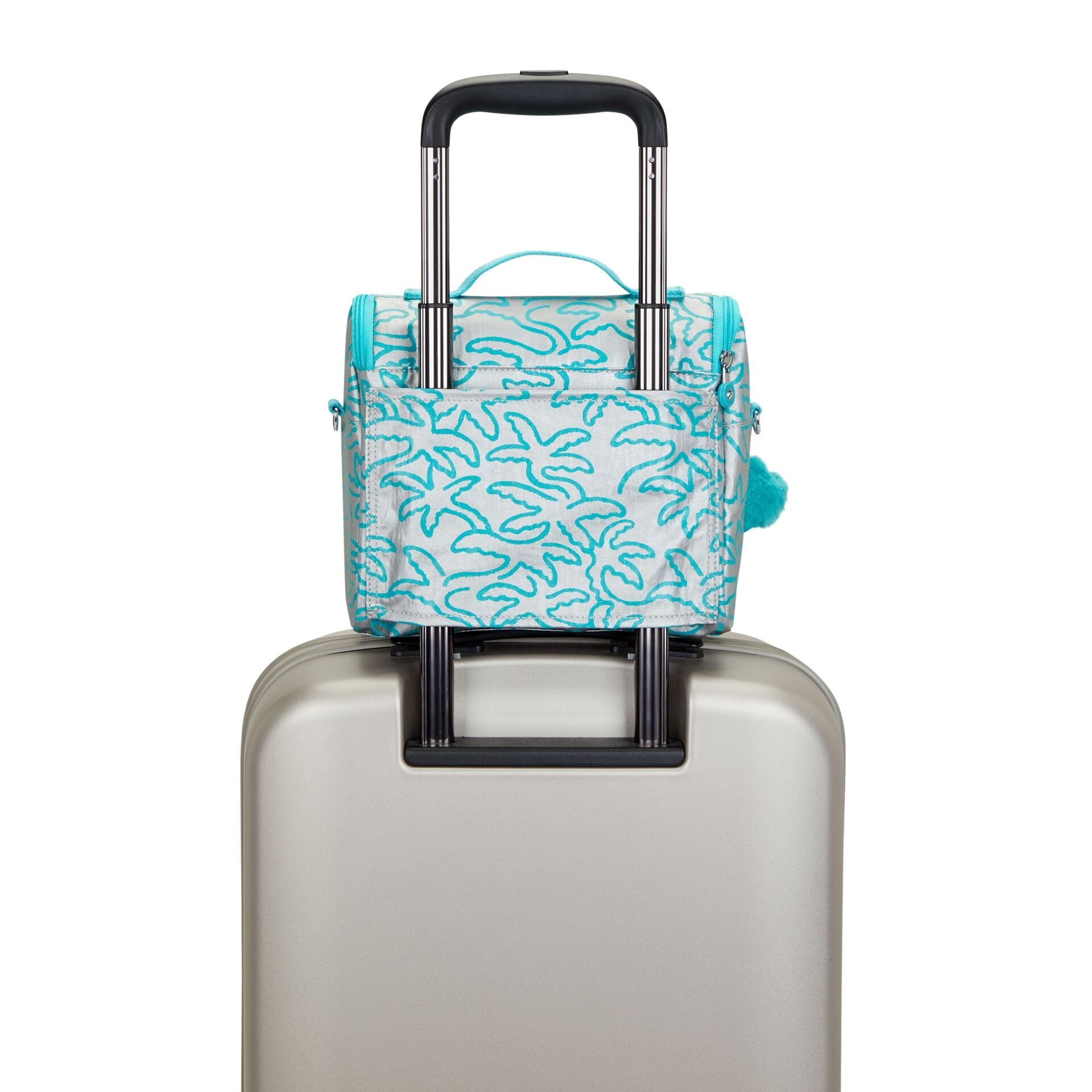 Kipling حقيبة غداء كبيرة معدنية جديدة من كيشيرو مع جراب عربة C2I5412-1PM