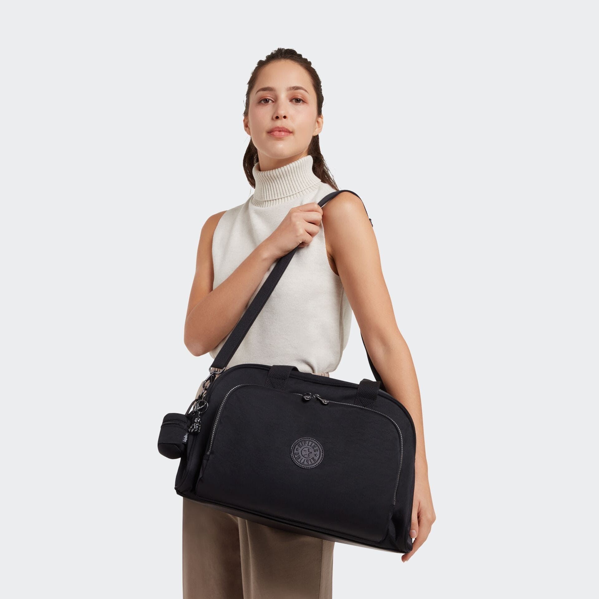 Kipling Camama Rich Black Large Baby Bag with Changing Mat C2I6052-53F