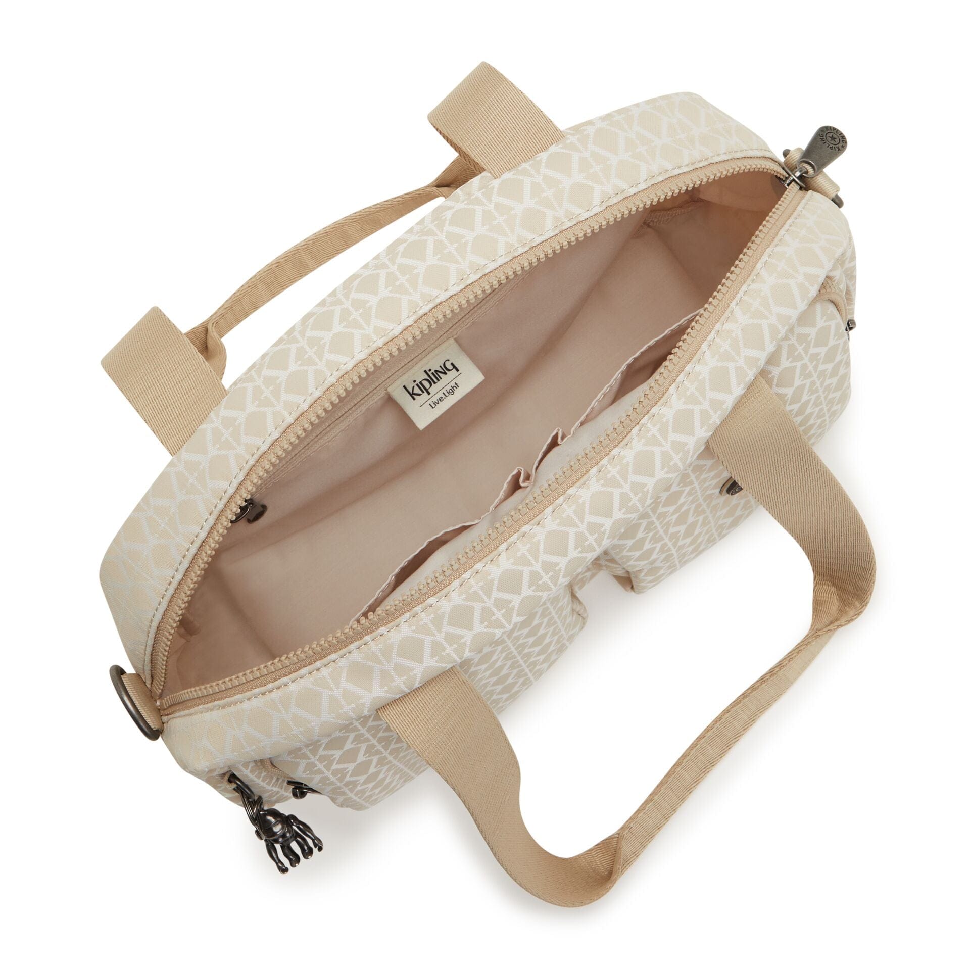 Kipling Cool Defea Signature Beige Medium Shoulder Bag C2I6454-R63