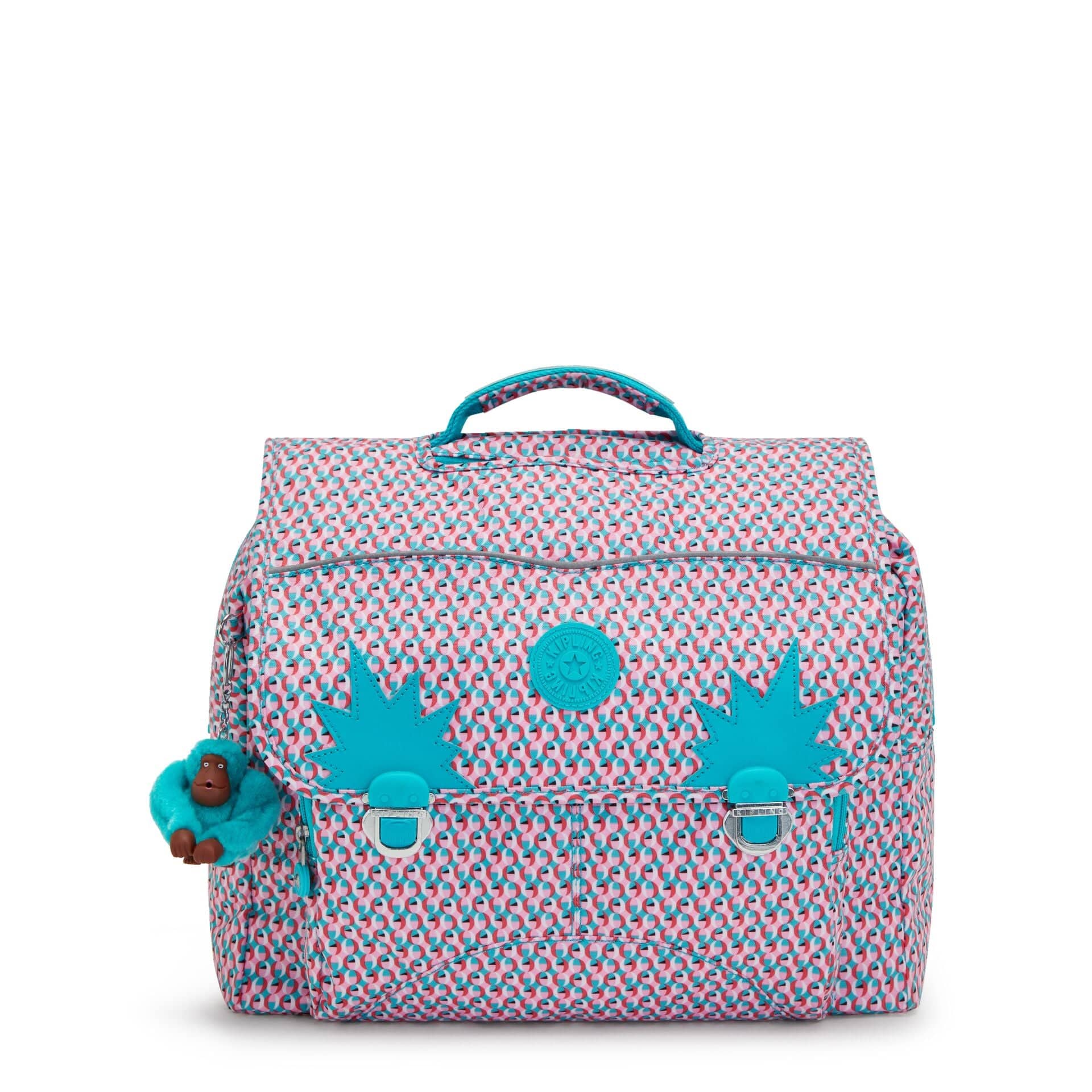 KIPLING-Iniko-Medium backpack (with laptop protection)-Poppy Geo-I7055-V64