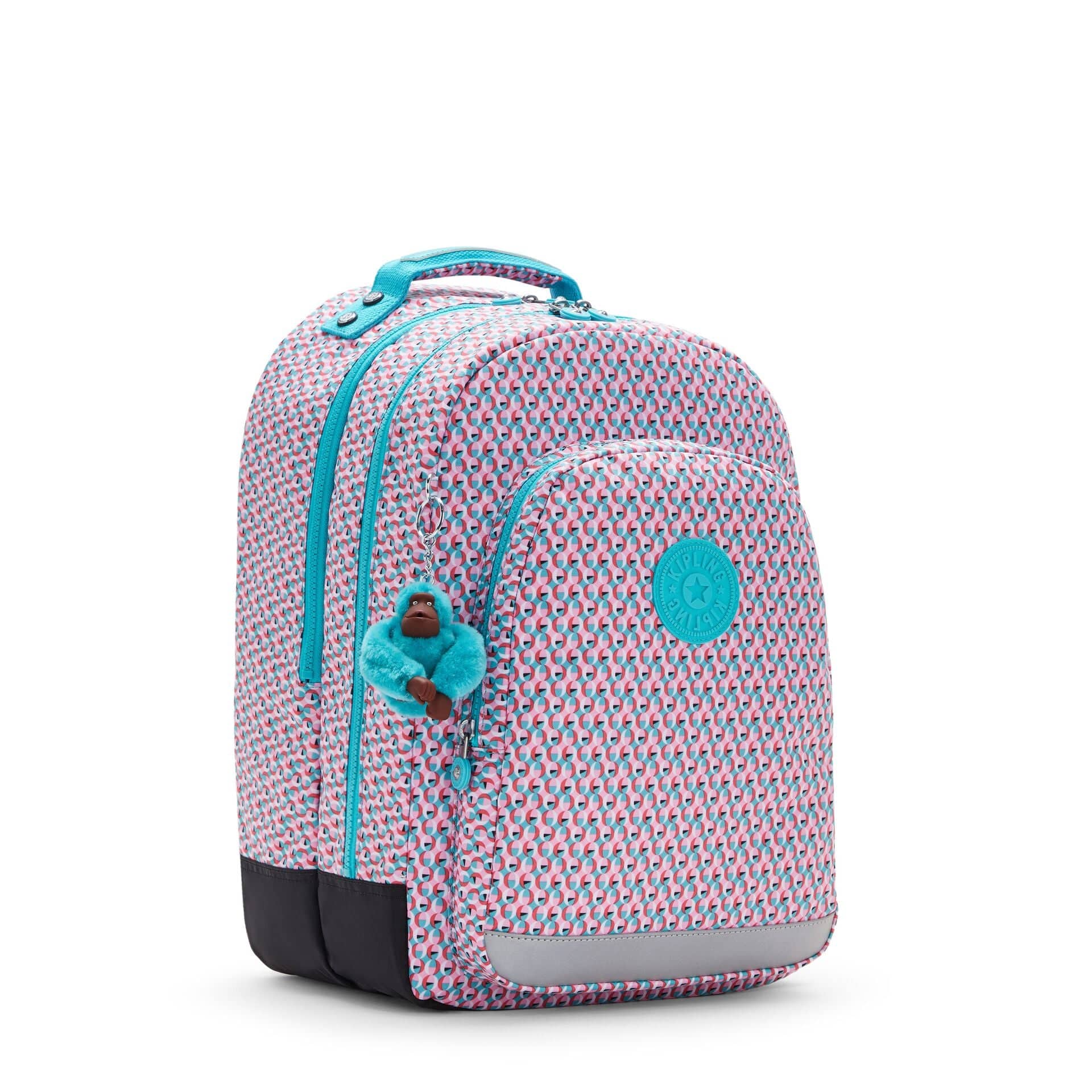 KIPLING-Class Room-Large backpack (with laptop protection)-Poppy Geo-I7090-V64