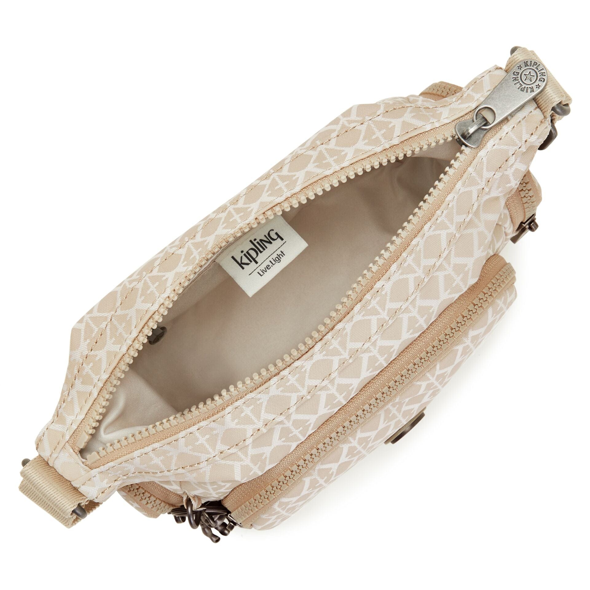 Kipling Gabbie Mini Signature Beige Crossbody Bag C2I7282-R63