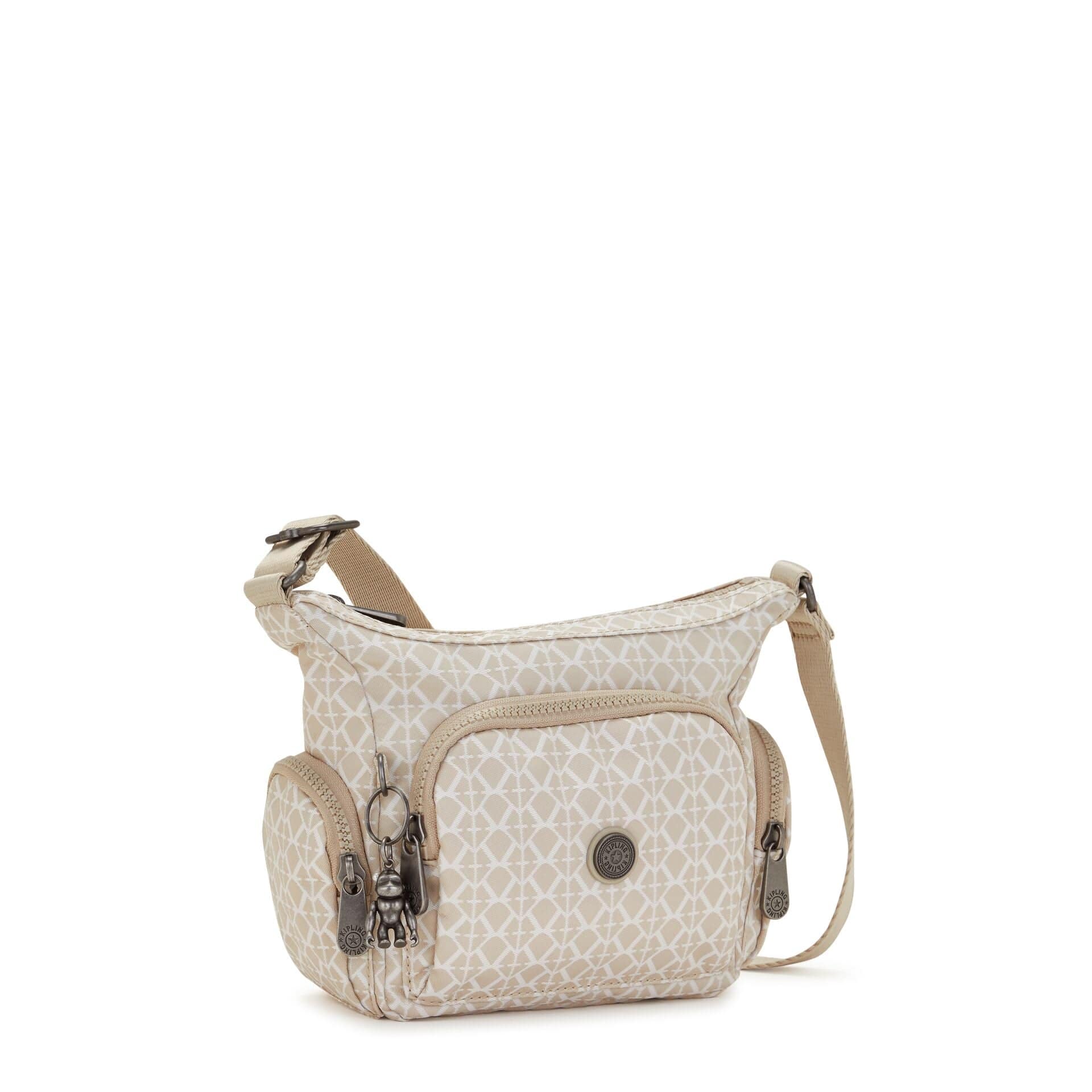 Kipling Gabbie Mini Signature Beige Crossbody Bag C2I7282-R63