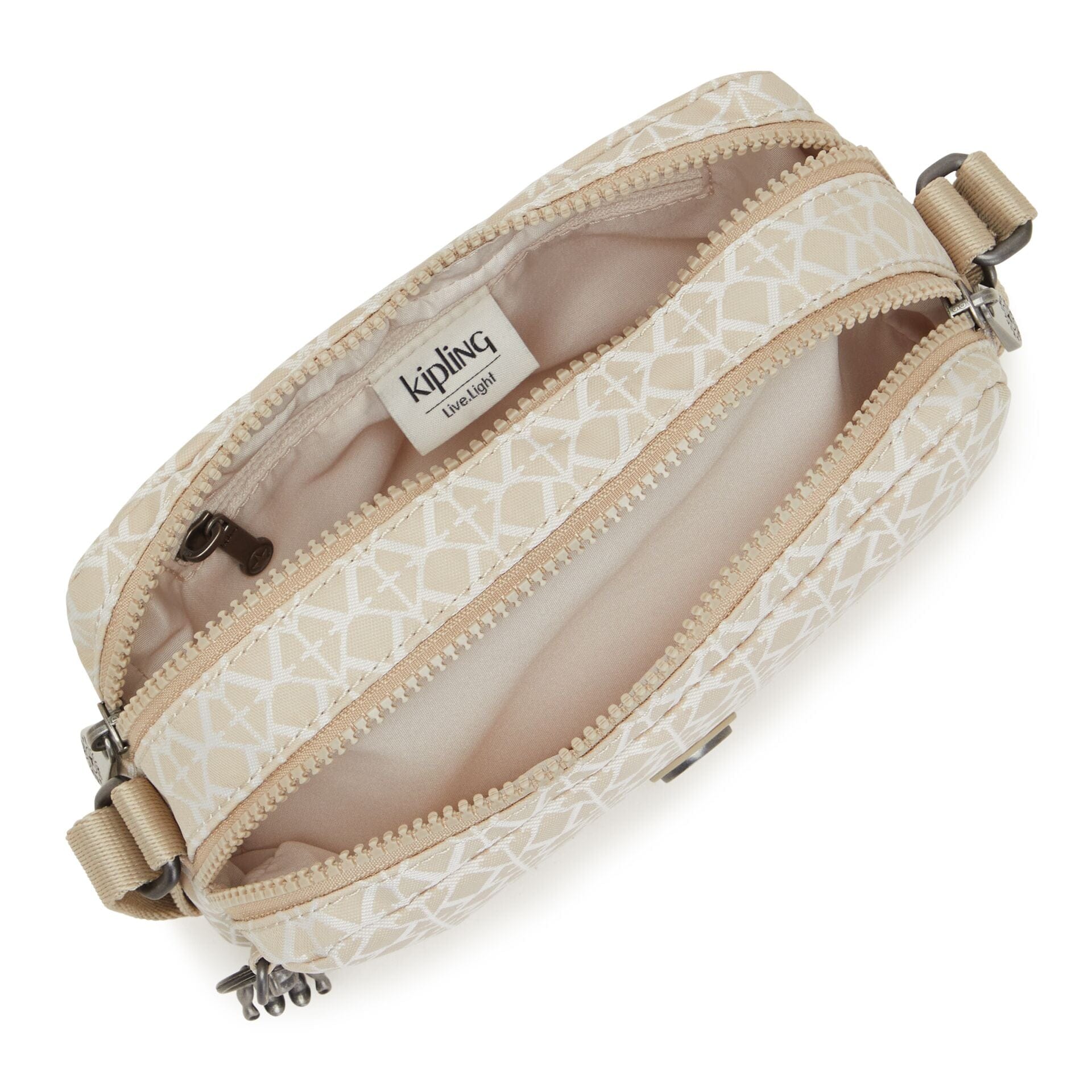 Kipling Milda Signature Beige Small Crossbody Bag C2I7669-R63