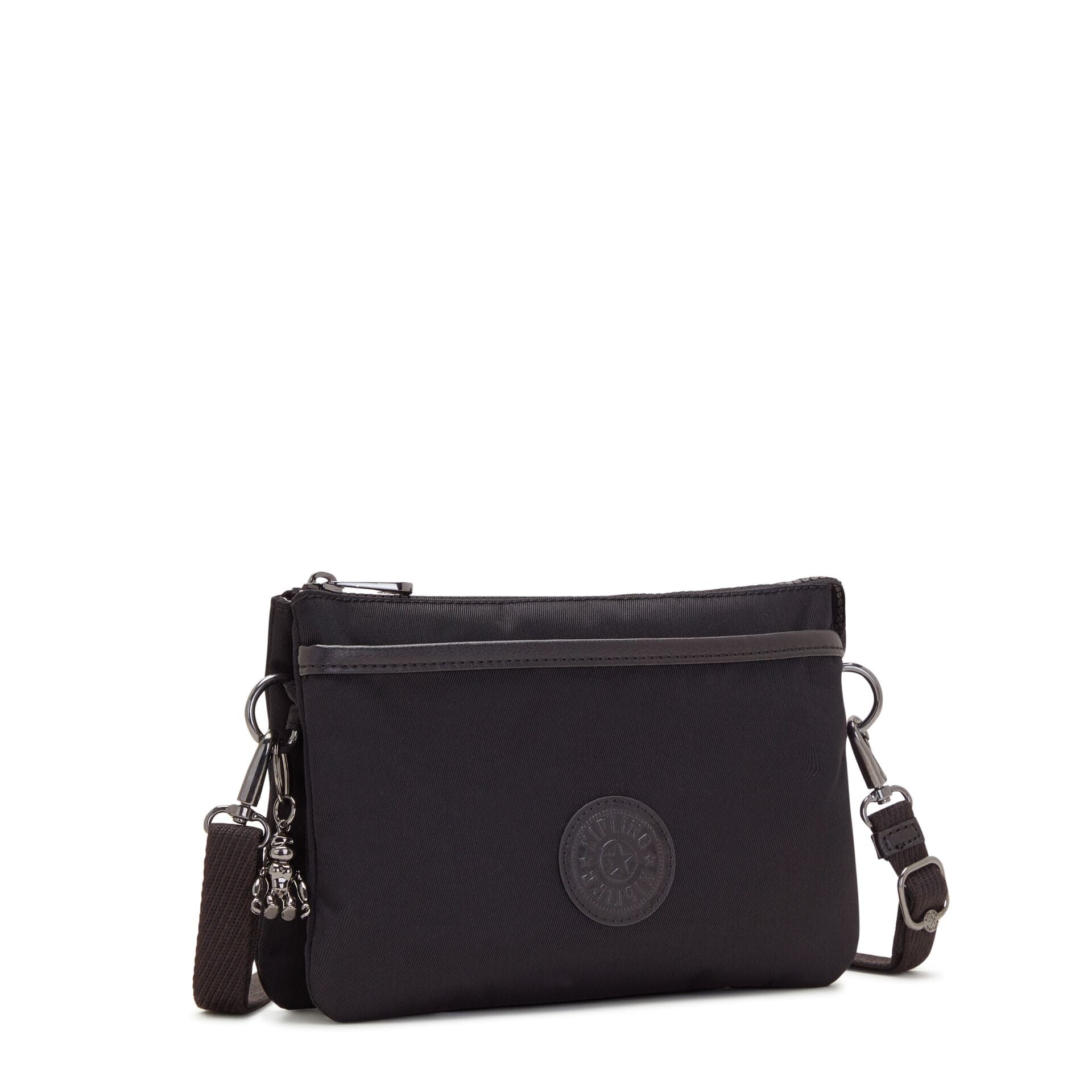 Kipling Riri Rich Black Large Pouch with Crossbody Strap C2I7679-53F