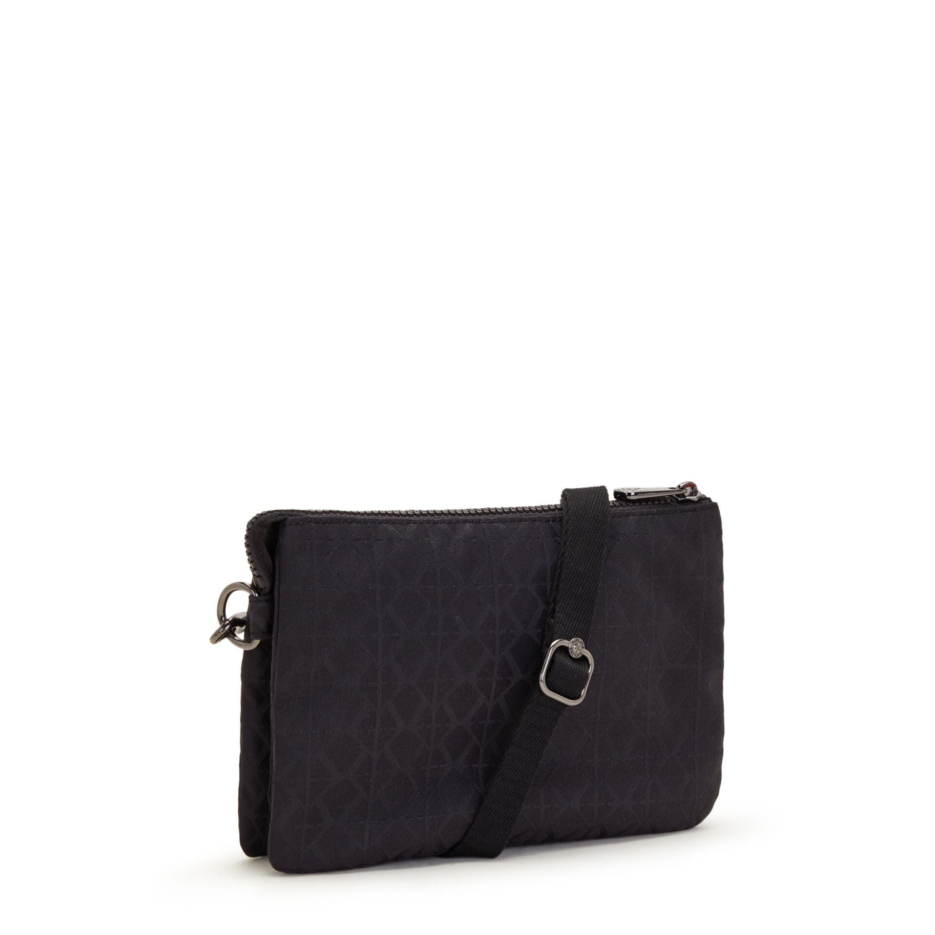 Kipling Riri Signature Blk Q Large Pouch with Crossbody Strap C2I7679-M34