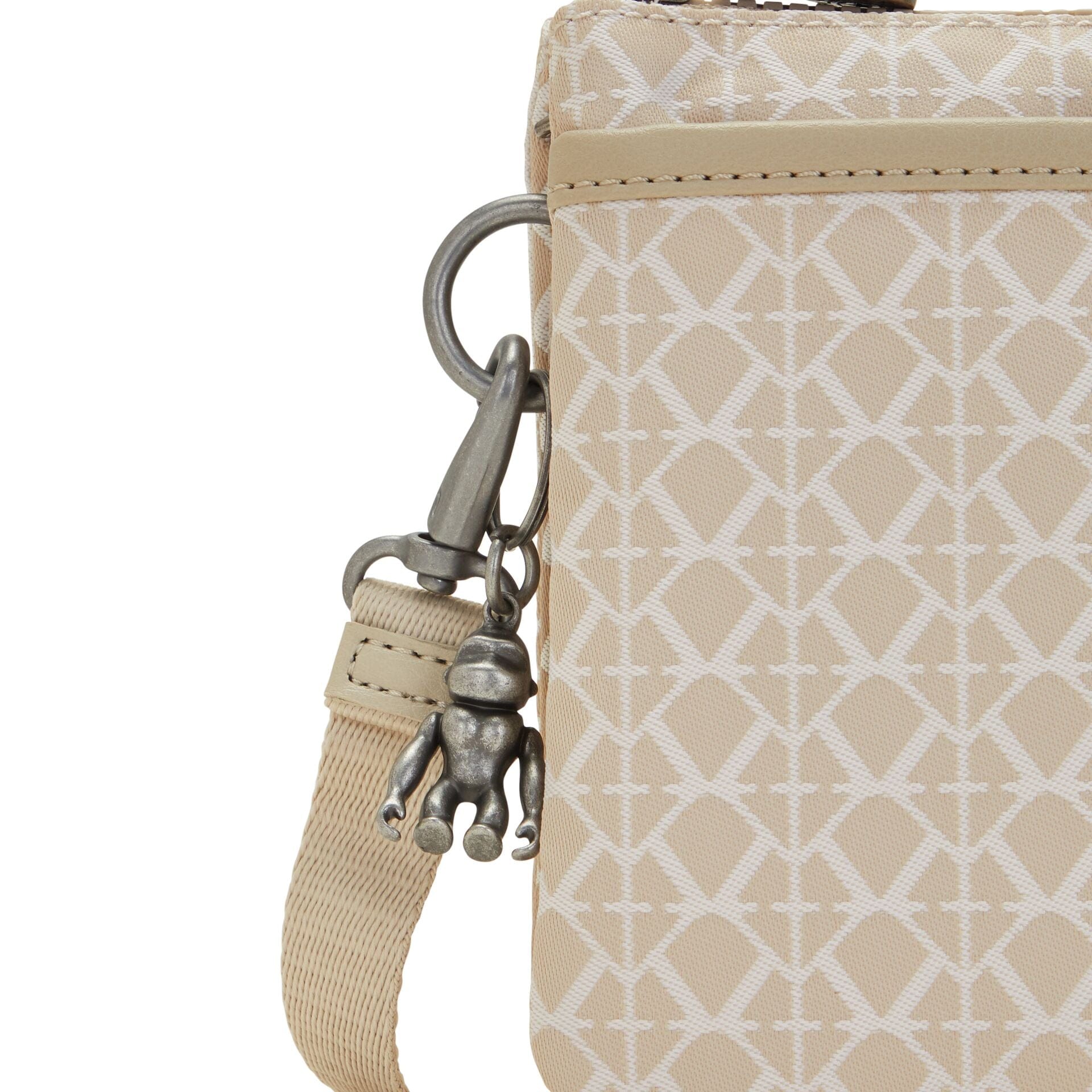 Kipling Riri Signature Beige Large Pouch with Crossbody Strap C2I7679-R63