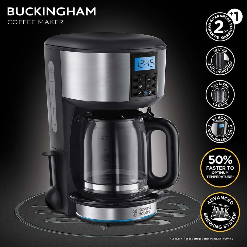 Russell Hobbs Buckingham Filter Coffee Maker 1.25 Litre 1000W- 20680