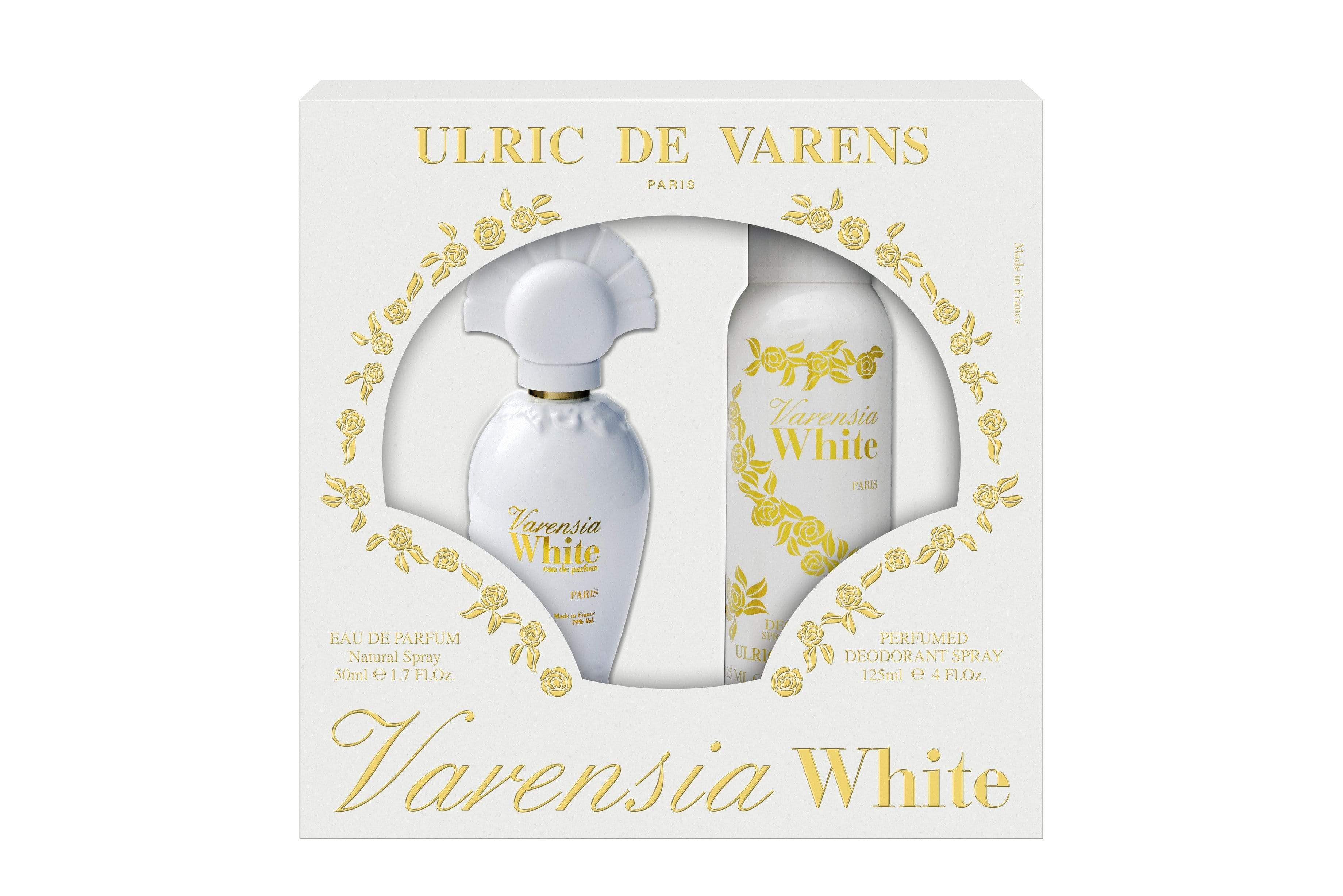 ULRIC DE VARENS VARENSIA WHITE Coffret EDP 50ml + Deodorant Spray 125ml1144 - Jashanmal Home
