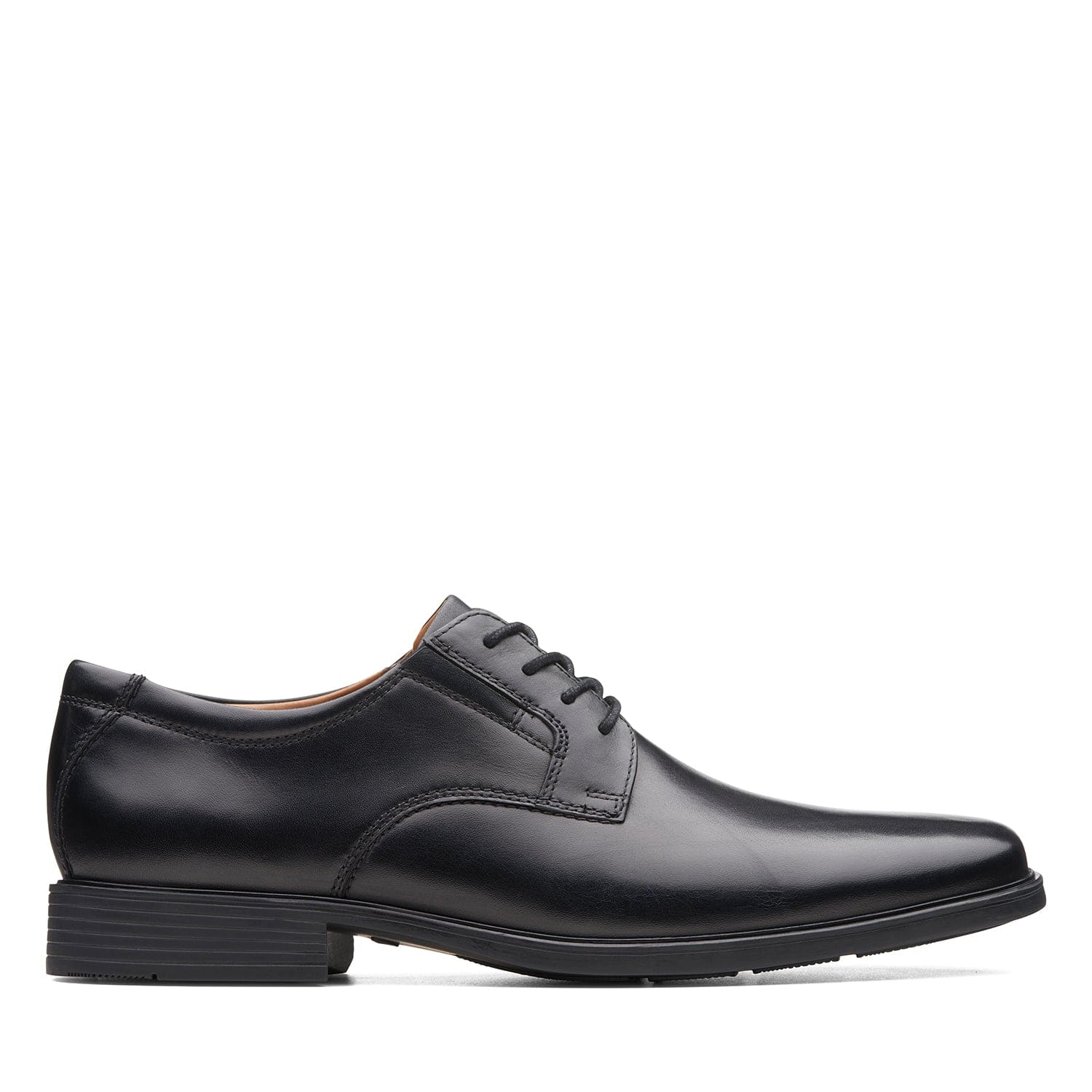 Clarks Tilden Plain - Shoes - Black Leather - 261103508 - H Width (Wide Fit)