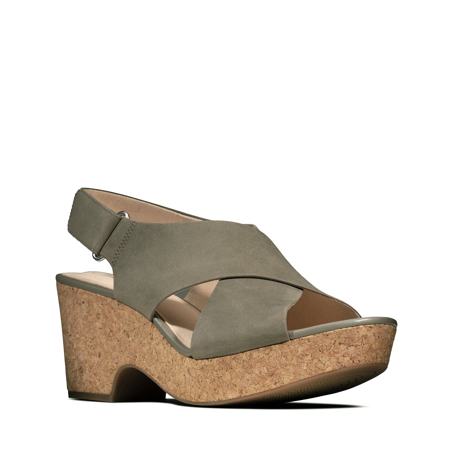 Clarks Maritsa Lara - Sandals - Sage Nubuck - 261479305 - E Width (Wide Fit)