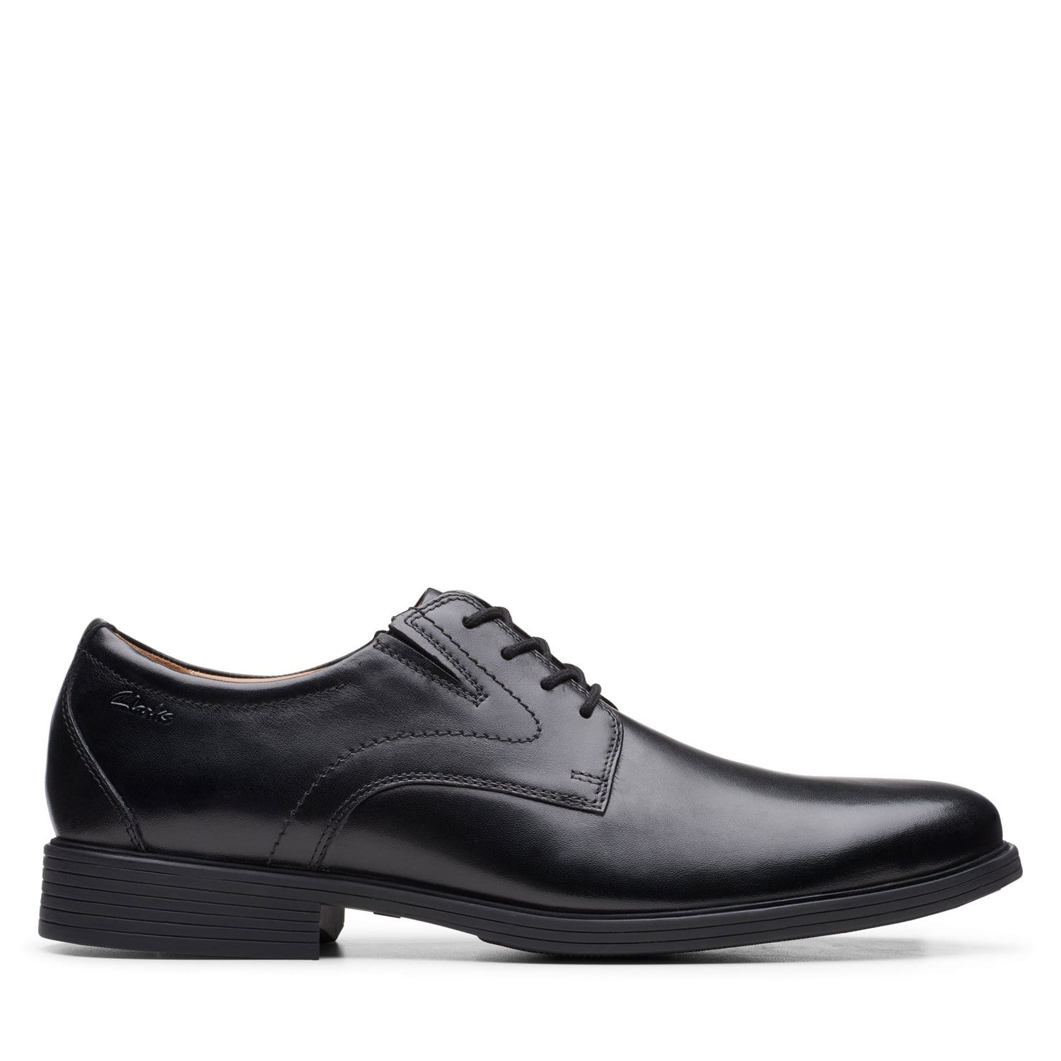Clarks Whiddon Plain - Shoes - Black Leather - 261529187 - G Width (Standard Fit)