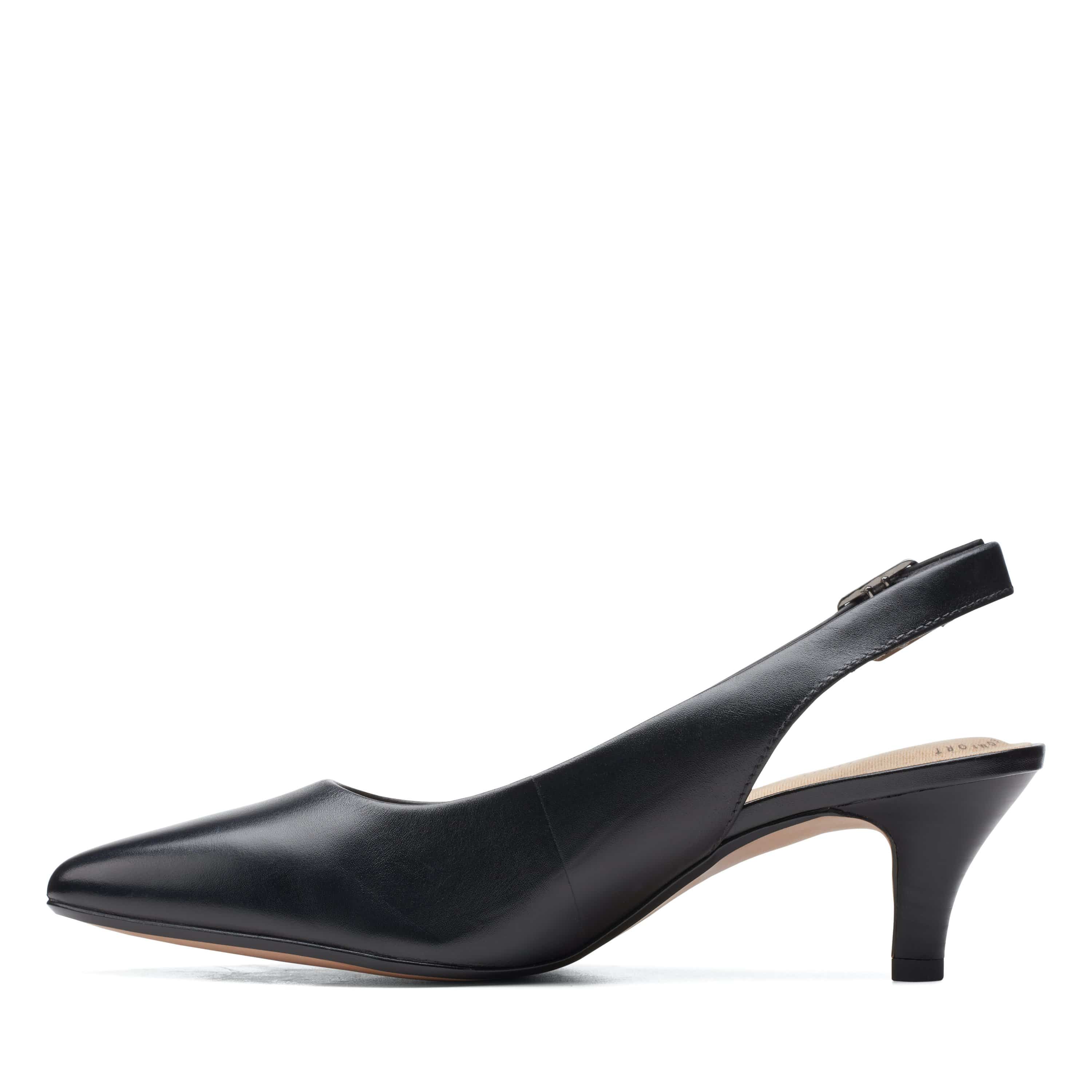 Clarks Linvale Sondra - Shoes - Black Leather - 261532304 - D Width (Standard Fit)