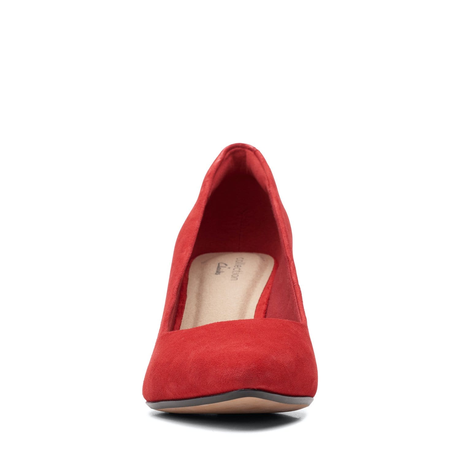 Clarks Illeana Tulip - Shoes - Red Suede - 261543495 - E Width (Wide Fit)