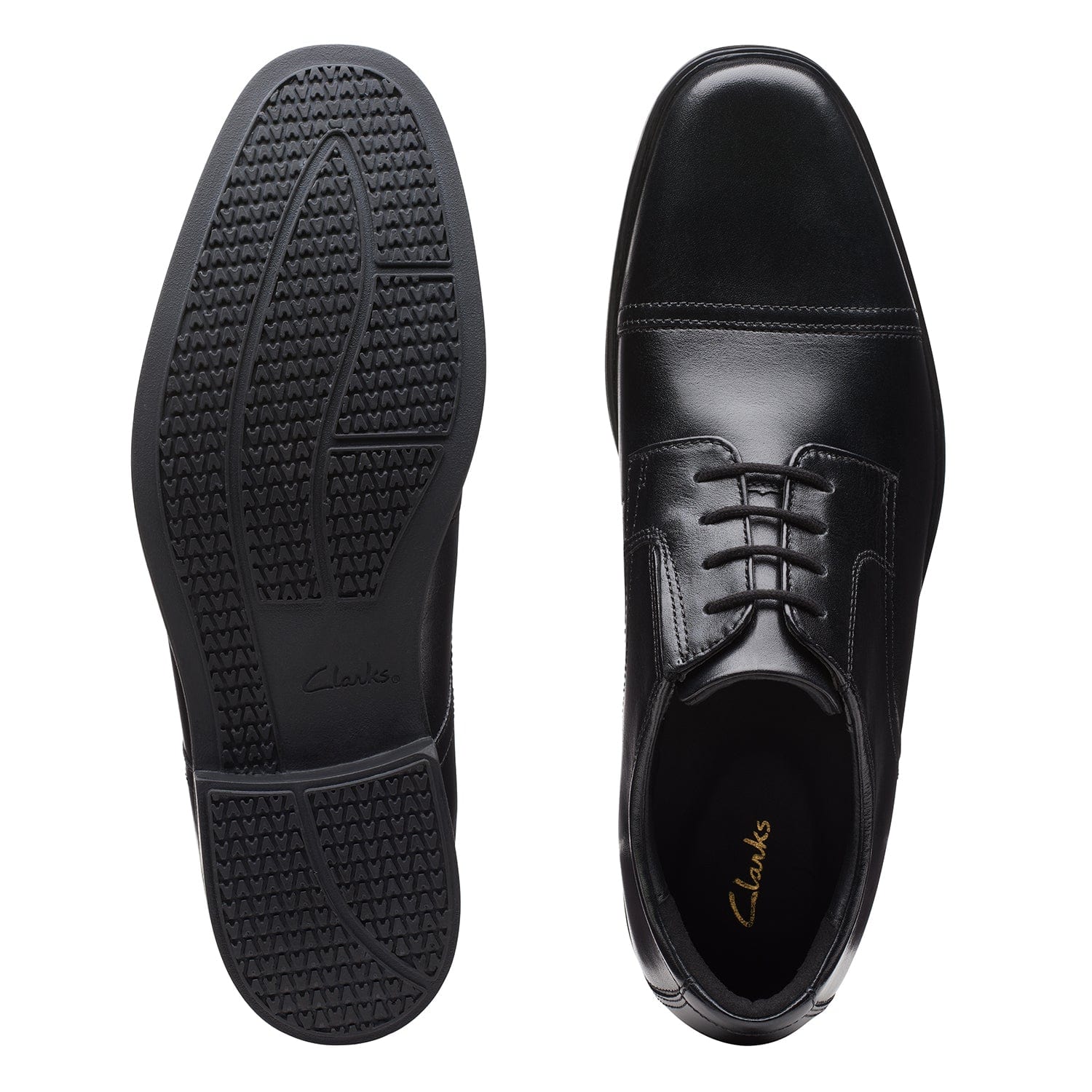 Clarks Howard Cap Shoes (Wide Fit)